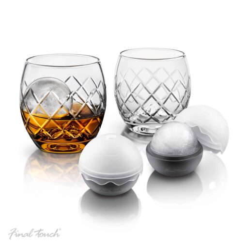 Final Touch Hand-Cut On The Rock Whisky Glass 5 Piece Set