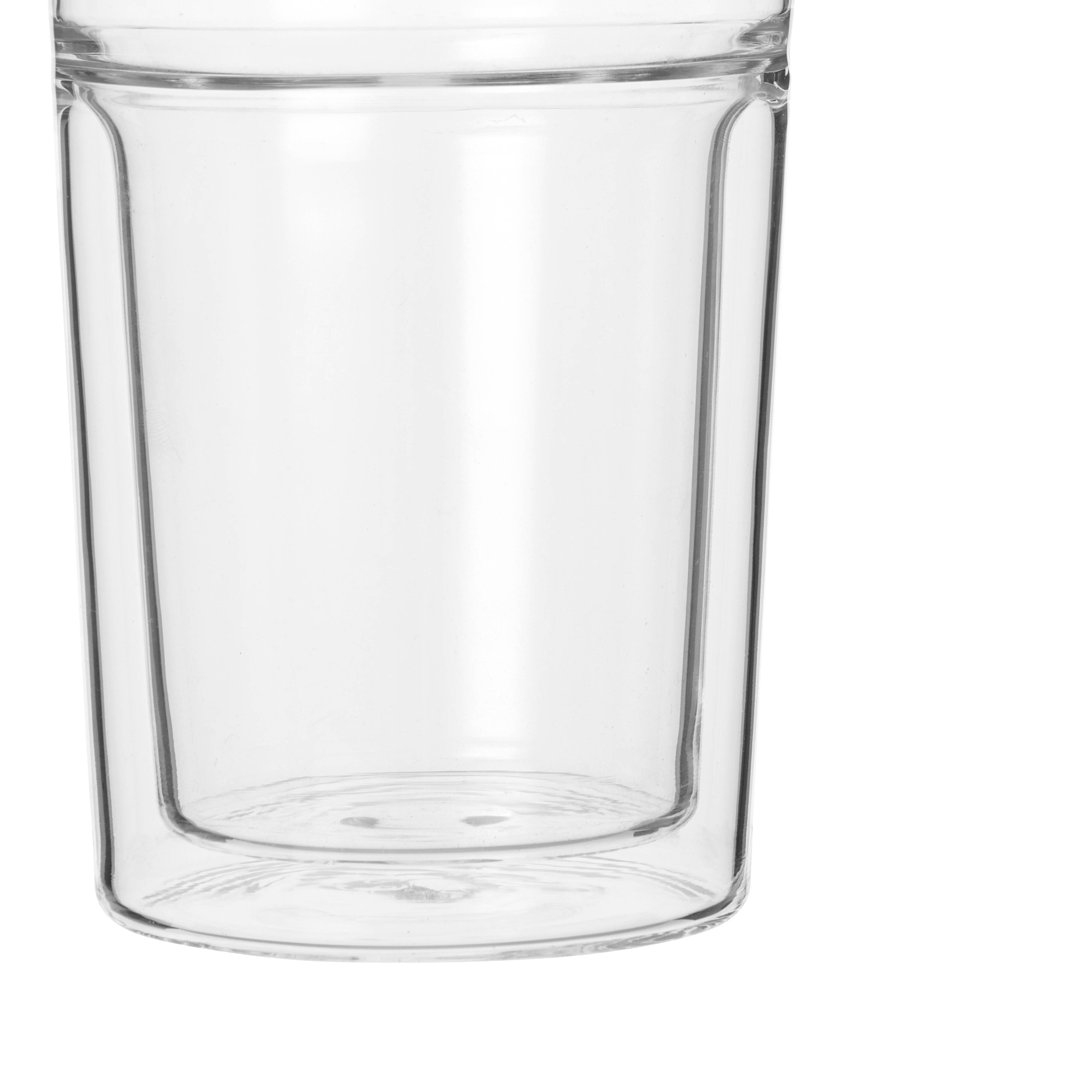 Leaf & Bean Double Wall Glass 250ml 2 Piece Set Clear