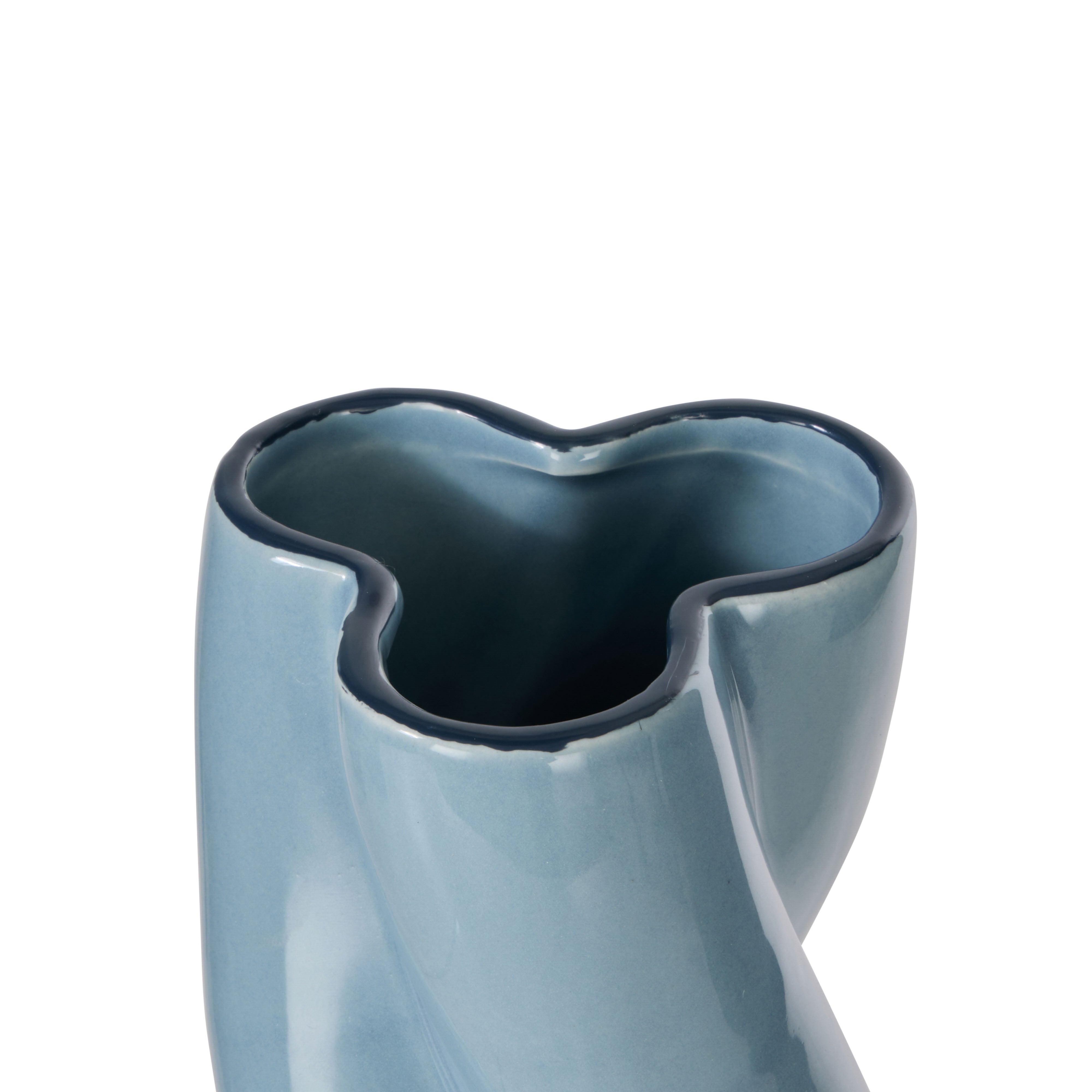 Emporium Rory Twist Vase Blue
