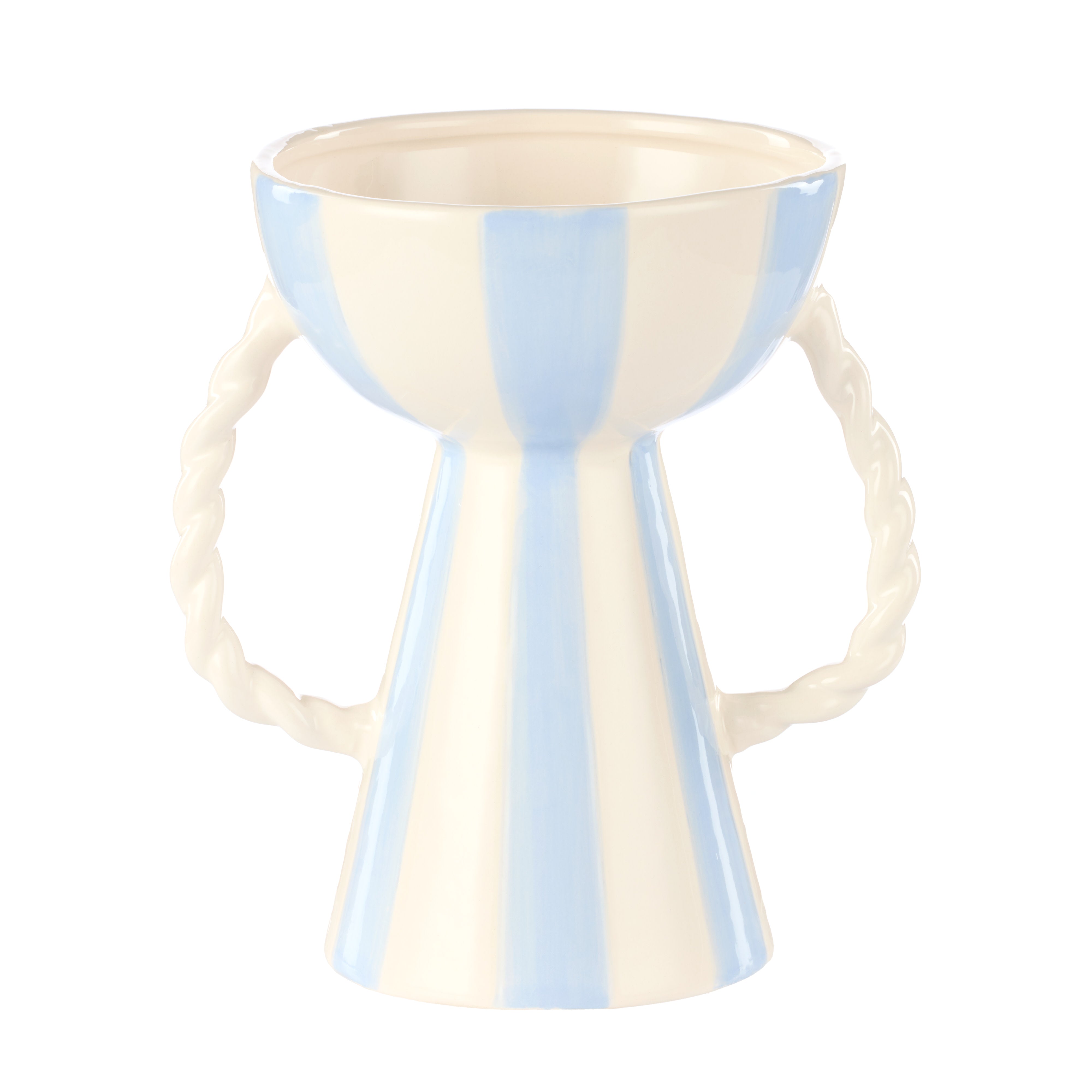 Emporium Lulu Collection Stripe Vase Blue