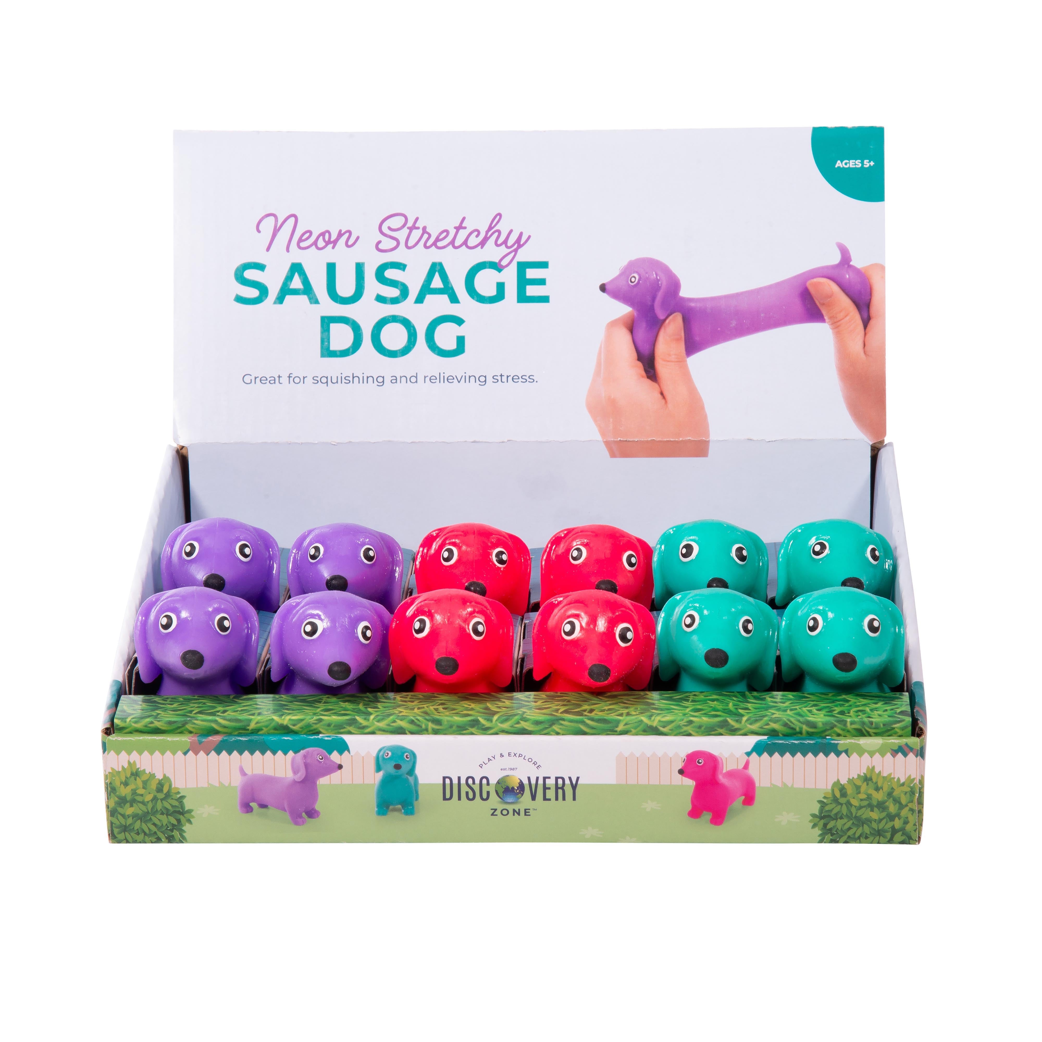 Discovery Zone Stretchy Sausage Dog Neon