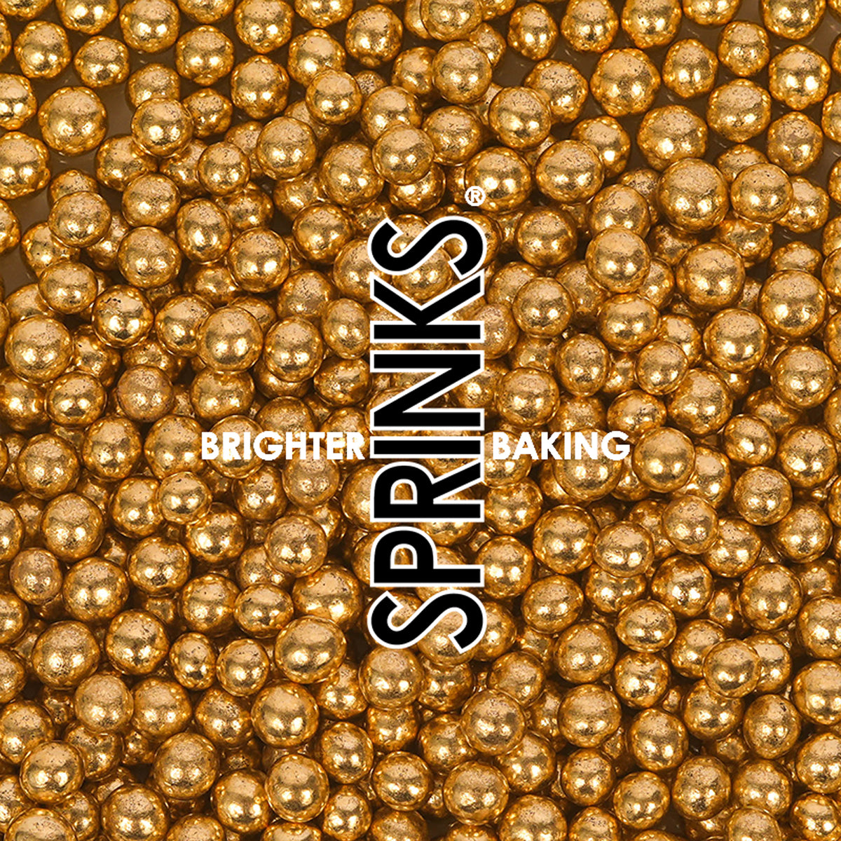 Sprinks Pro Series 2kg Crunchy Shiny Gold 4mm Sprinkles