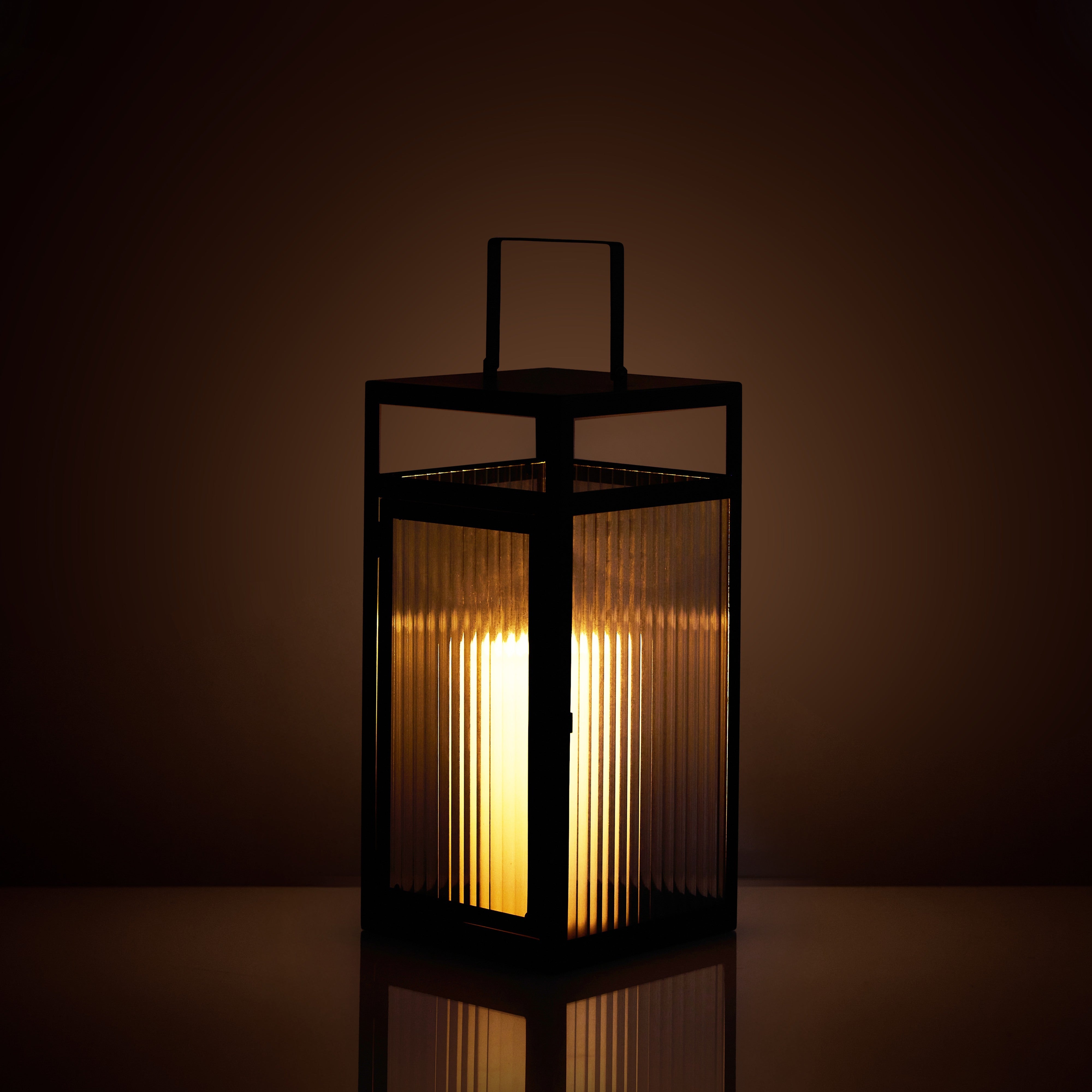 Rogue Kuro Ribbed Lantern 48cm