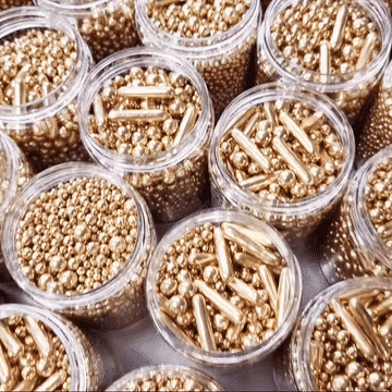 Sprinks Bubble & Bounce Shiny Gold 75g Sprinkles