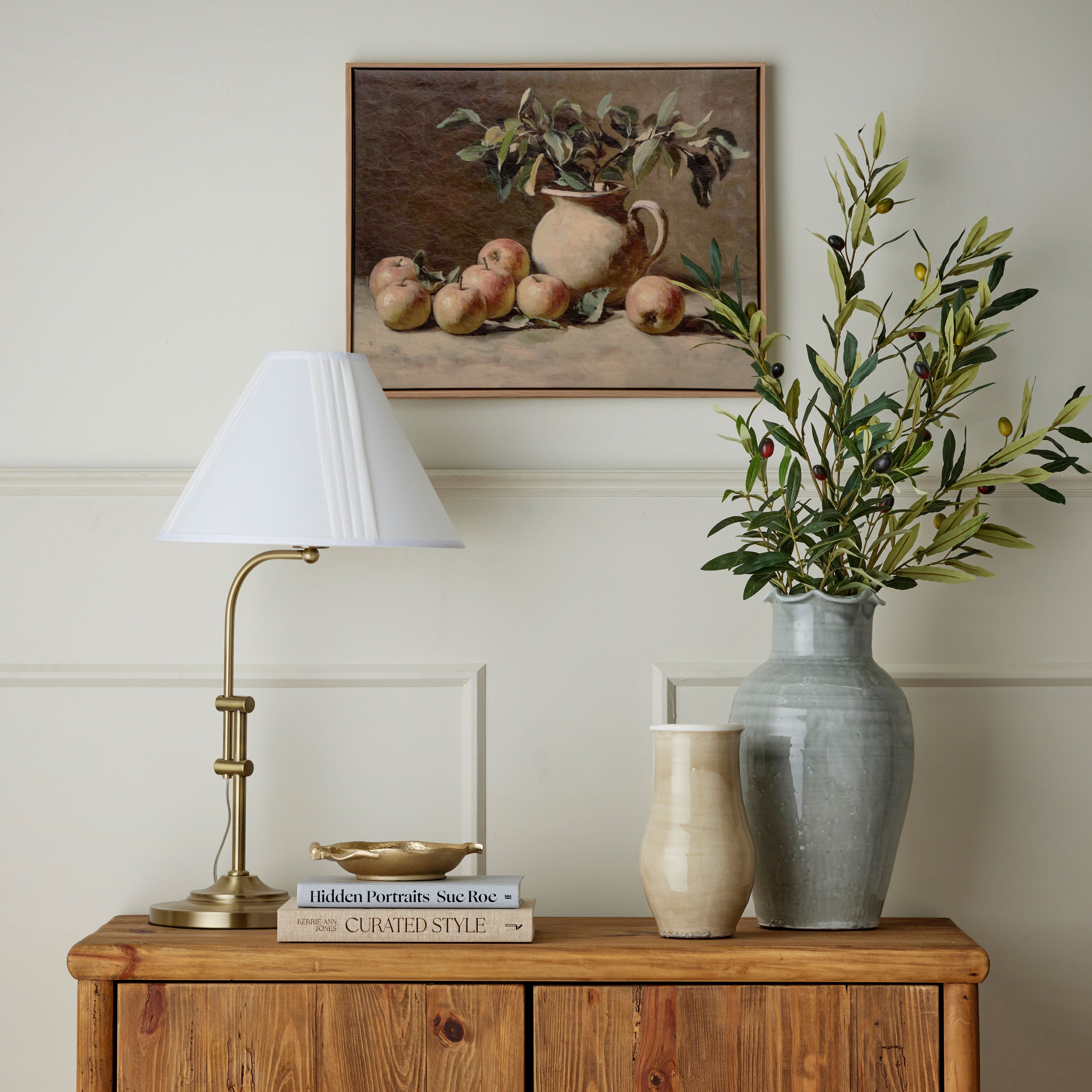 Society Home Mira Vase Taupe & White