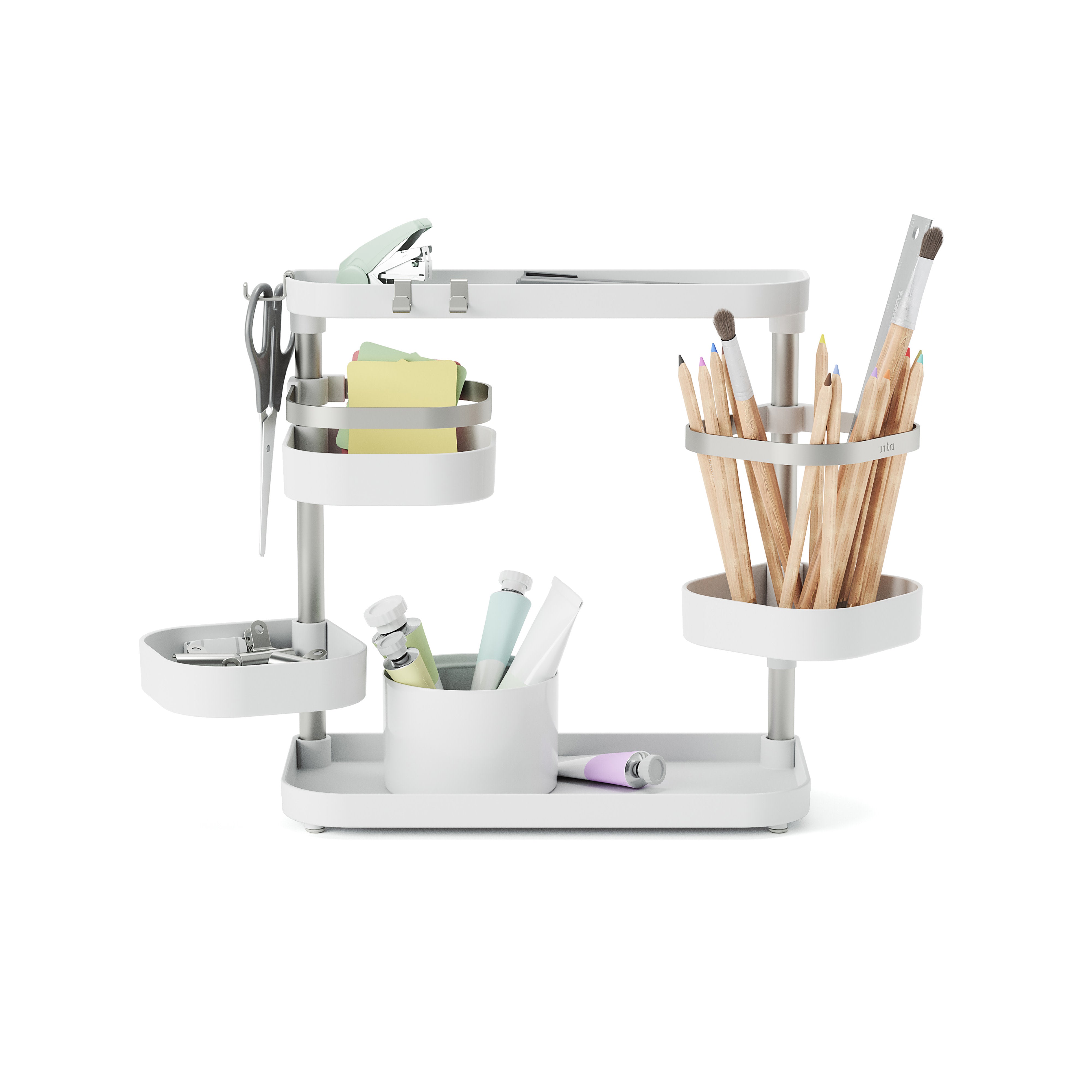 Umbra Holster Multilevel Organizer White & Nickel