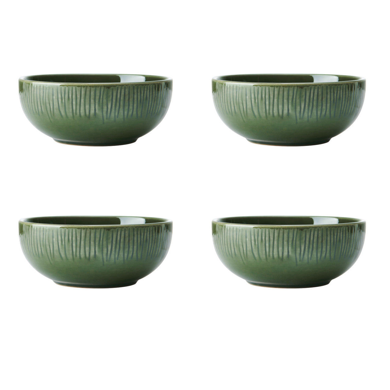 Mikasa Jardin Stoneware Cereal Bowl Set 4 Piece 15cm (Green)