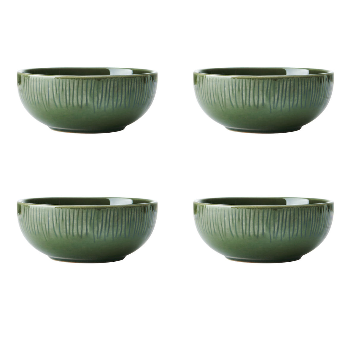Mikasa Jardin Stoneware Cereal Bowl Set 4 Piece 15cm (Green)