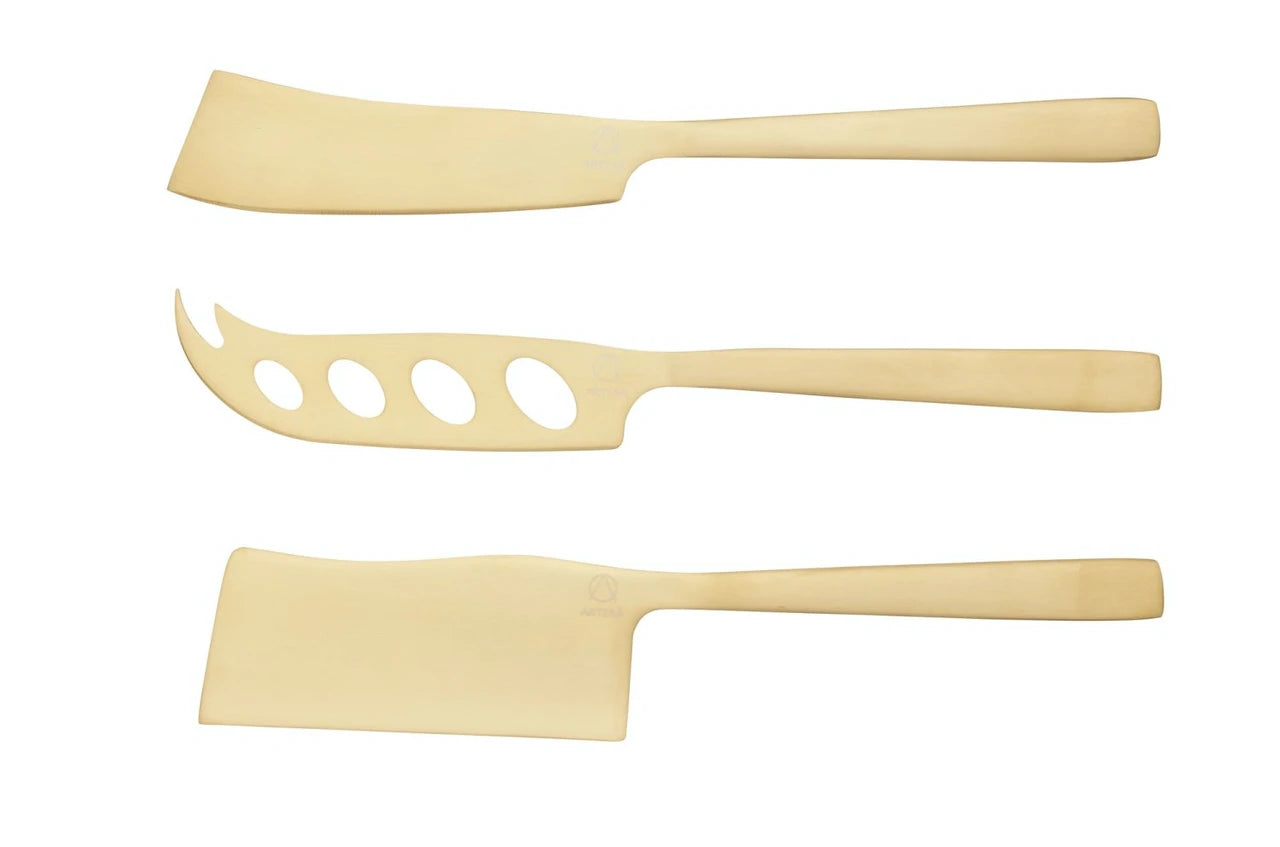 Artesà Brass Cheese Knife Set