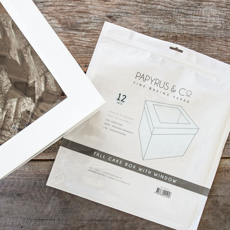 Papyrus 12in Tall Cake Box with Window Hangsell