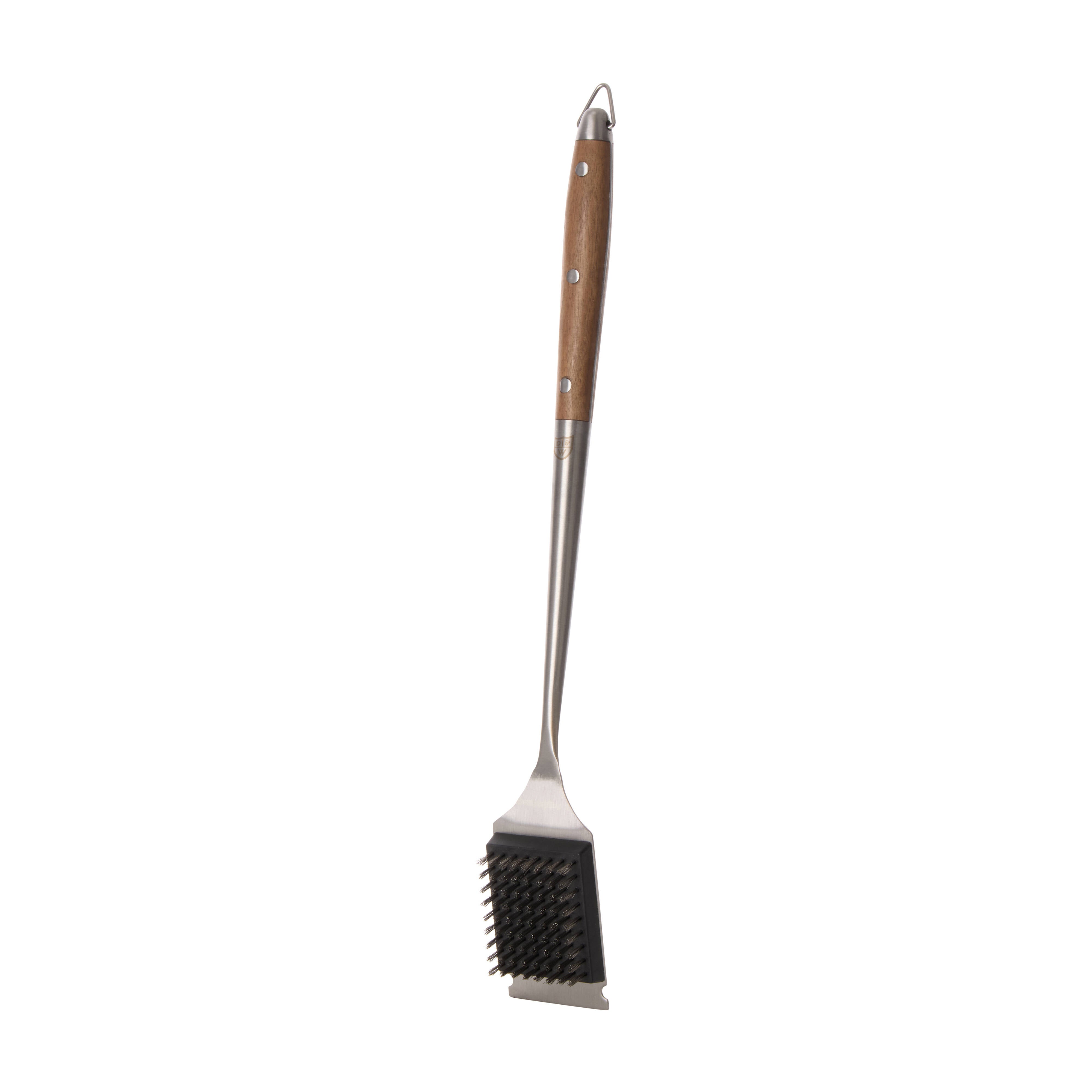 Davis & Waddell Ryder Brass BBQ Brush Chrome & Acacia