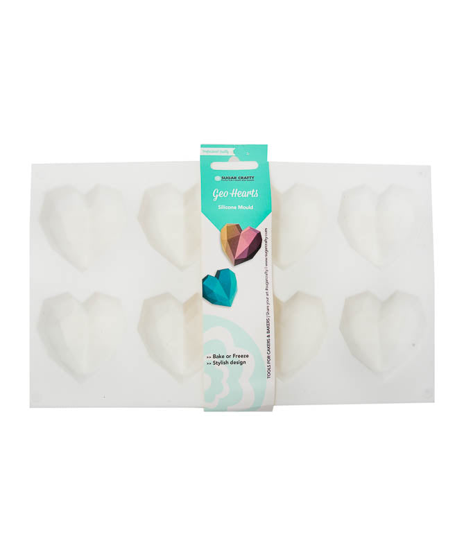 Sugar Crafty Silicone Mould Geo Hearts