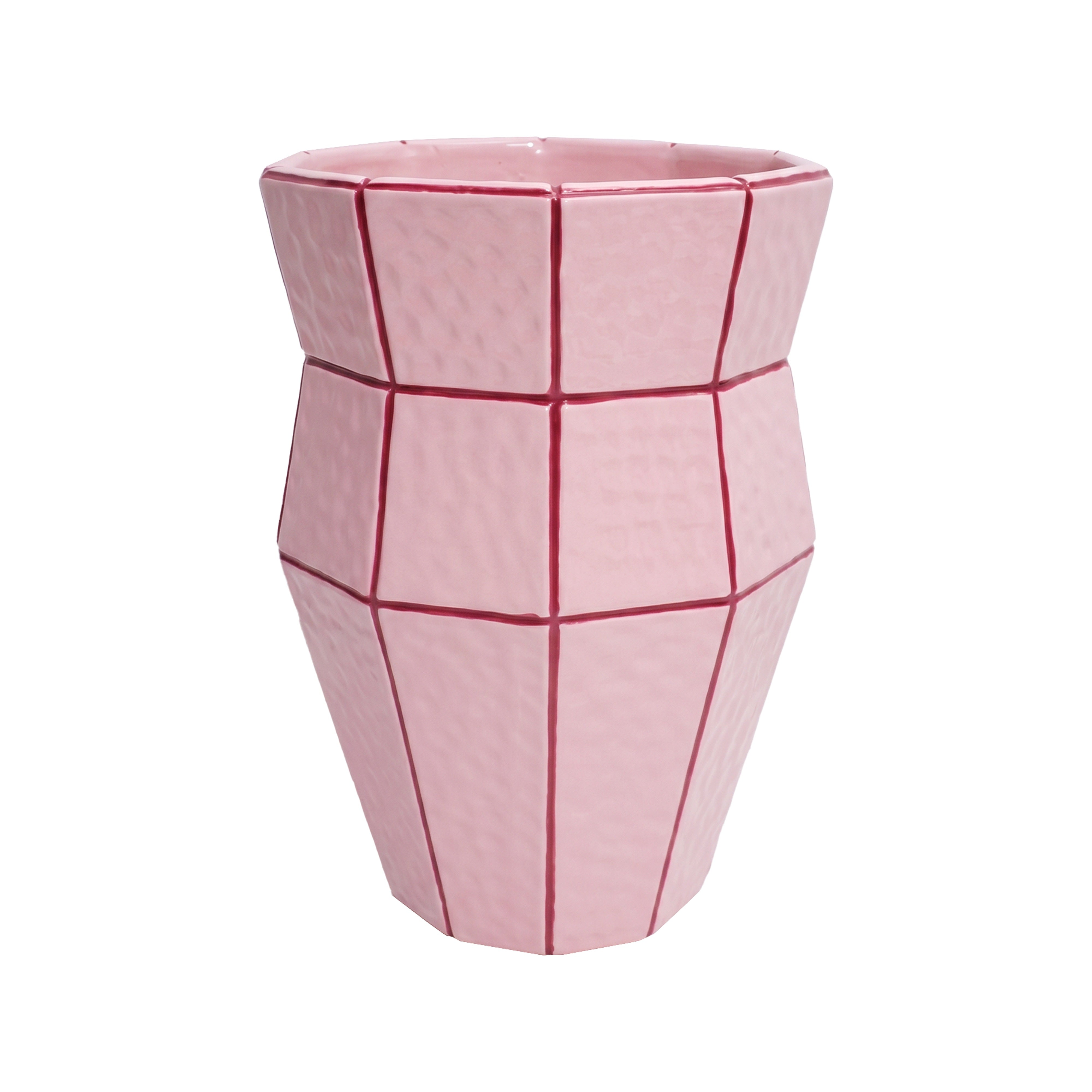 Emporium Sadie Tile Collection Vase Pink & Red