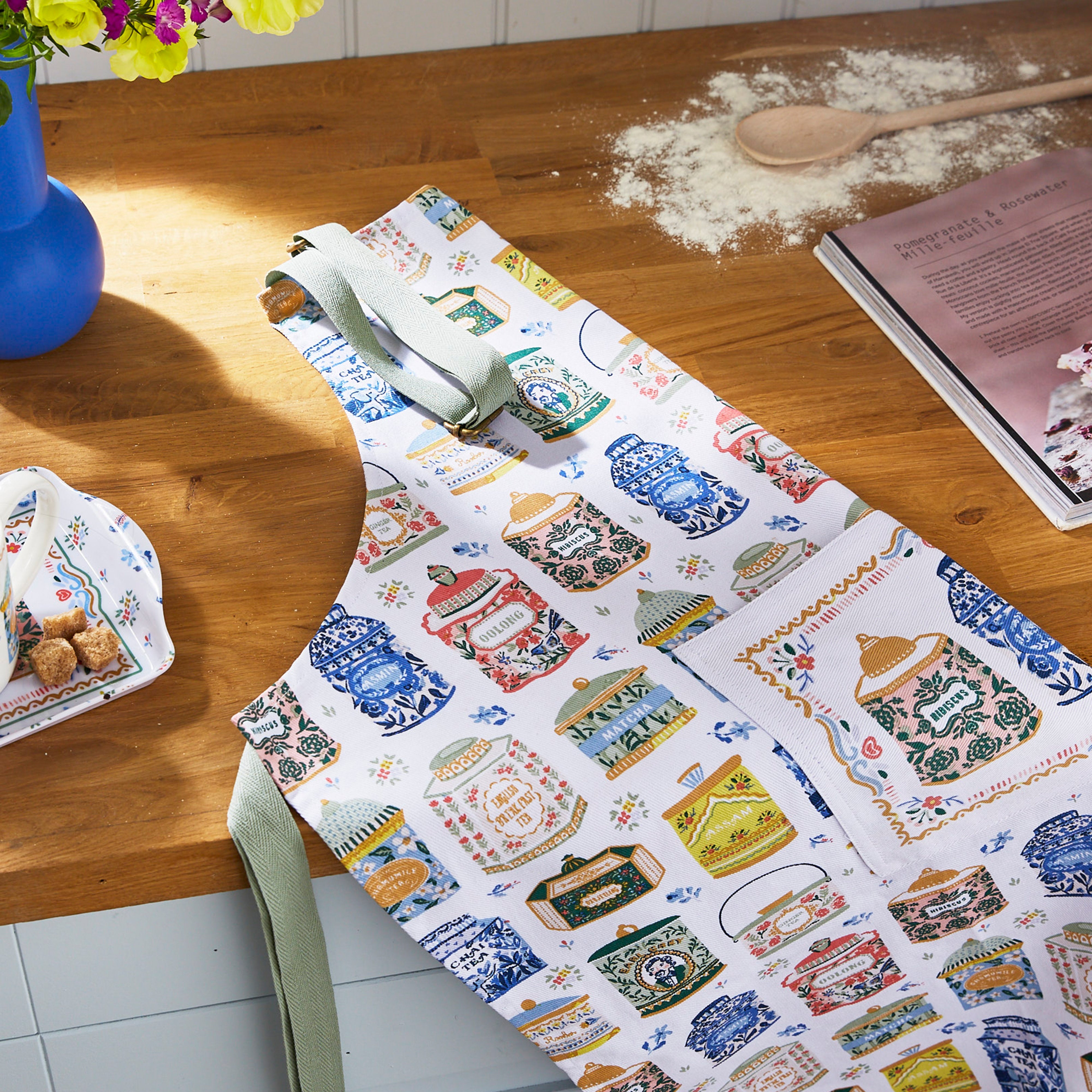 Ulster Weavers Tea Tins Cotton Apron Multi-Coloured