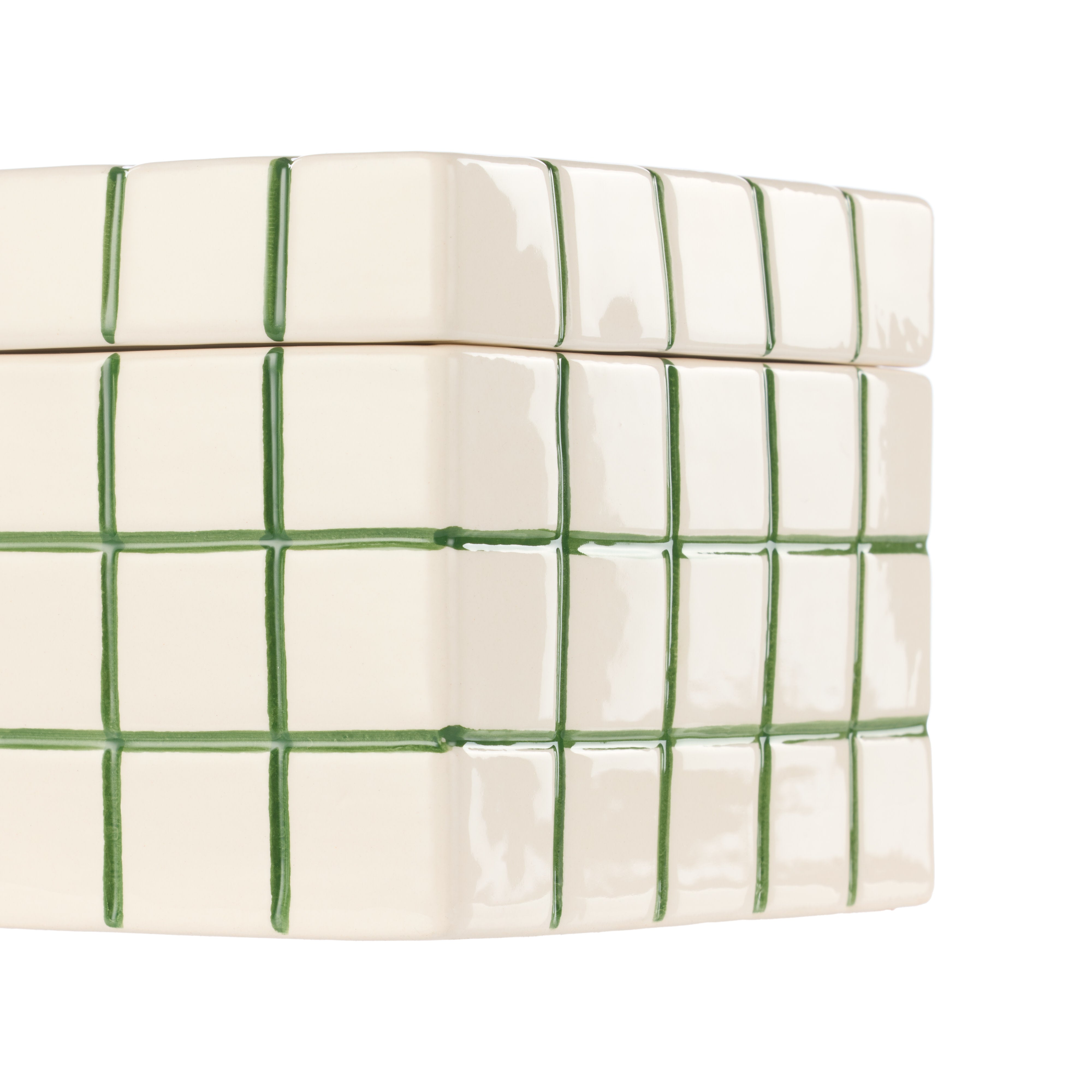 Emporium Lulu Collection Check Box Green