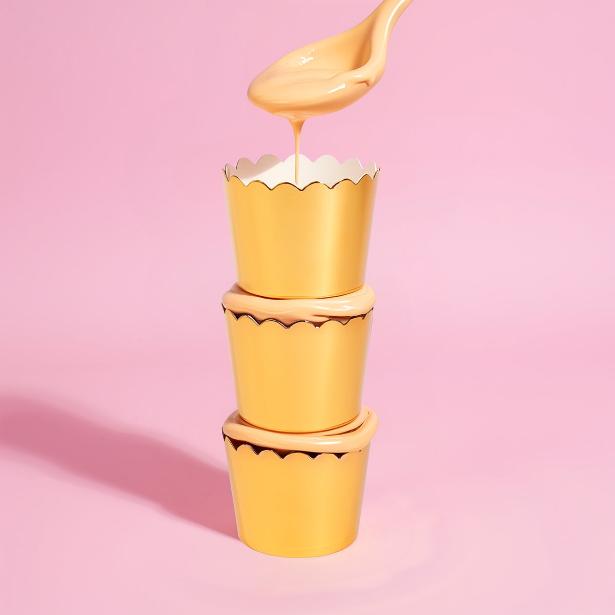 Papyrus Foil Card Baking Cups Gold 25 Pack