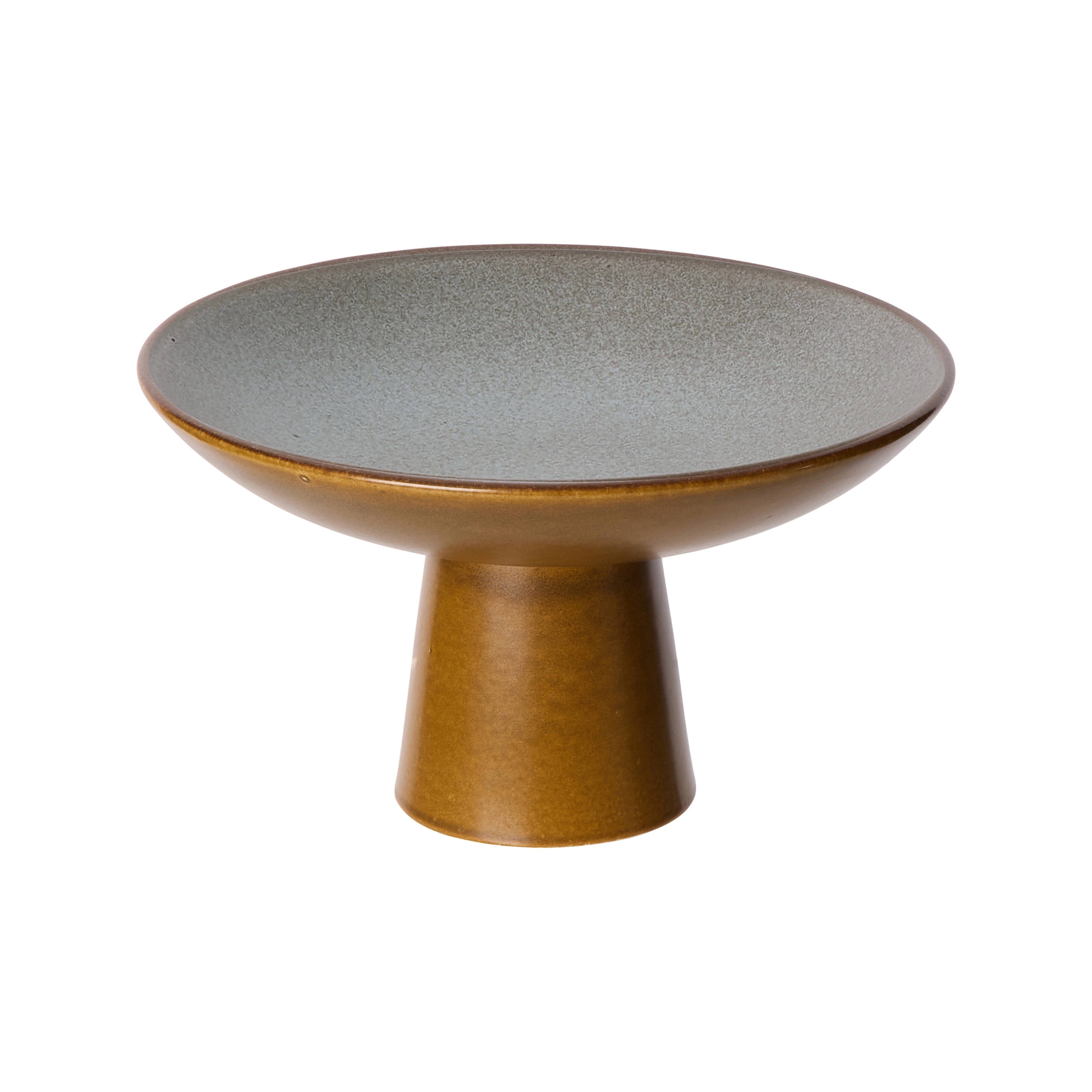 Davis & Waddell Rafe Footed Serving Bowl 21x21x12cm Grey & Brown