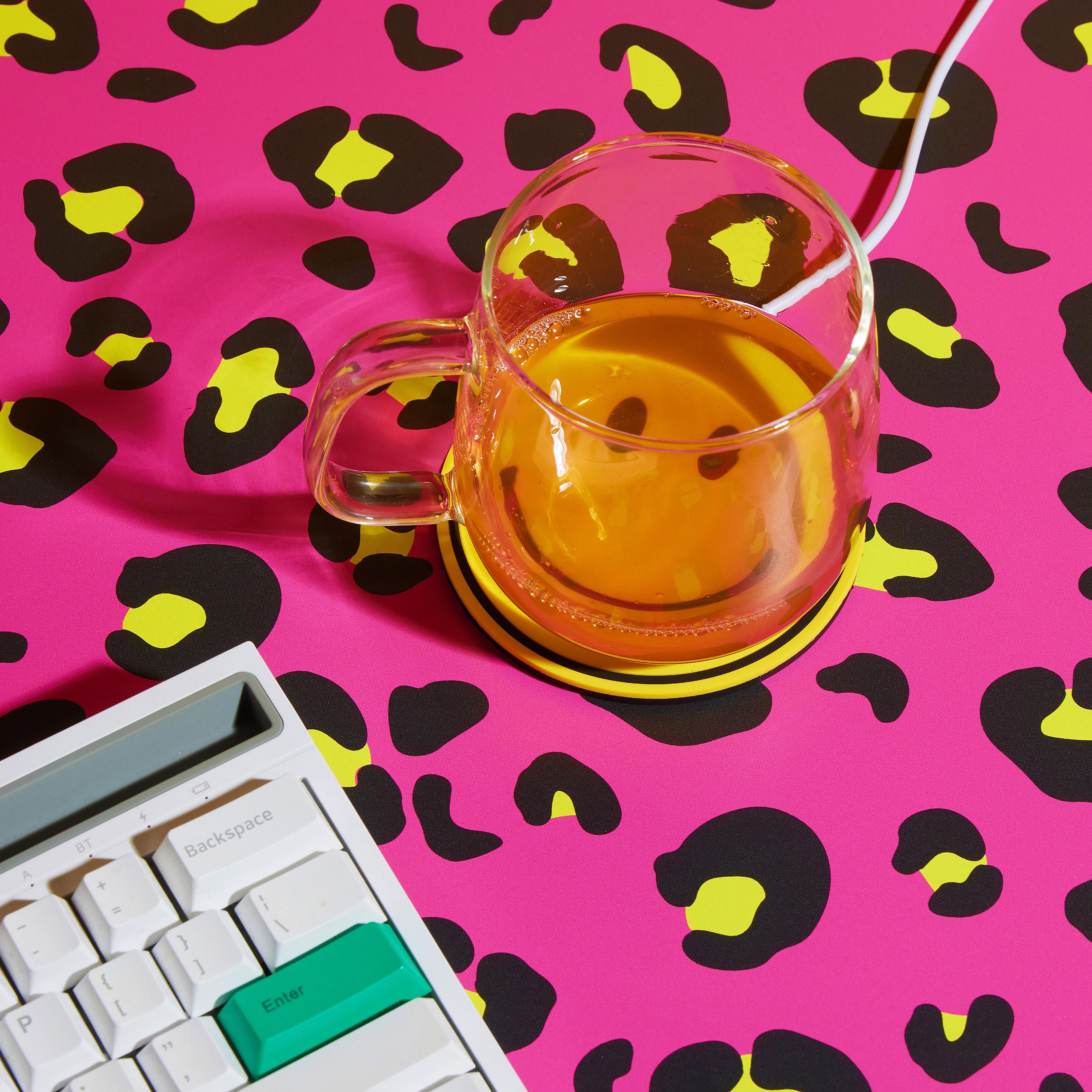 Mustard Happy Face Cup Warmer