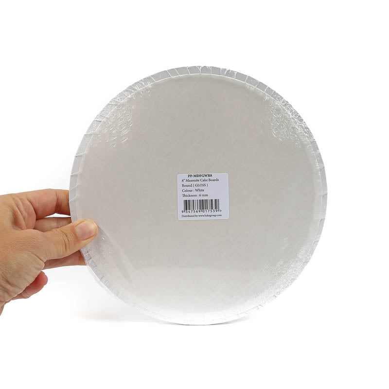 Papyrus Matte Masonite Cake Board Round White 14in