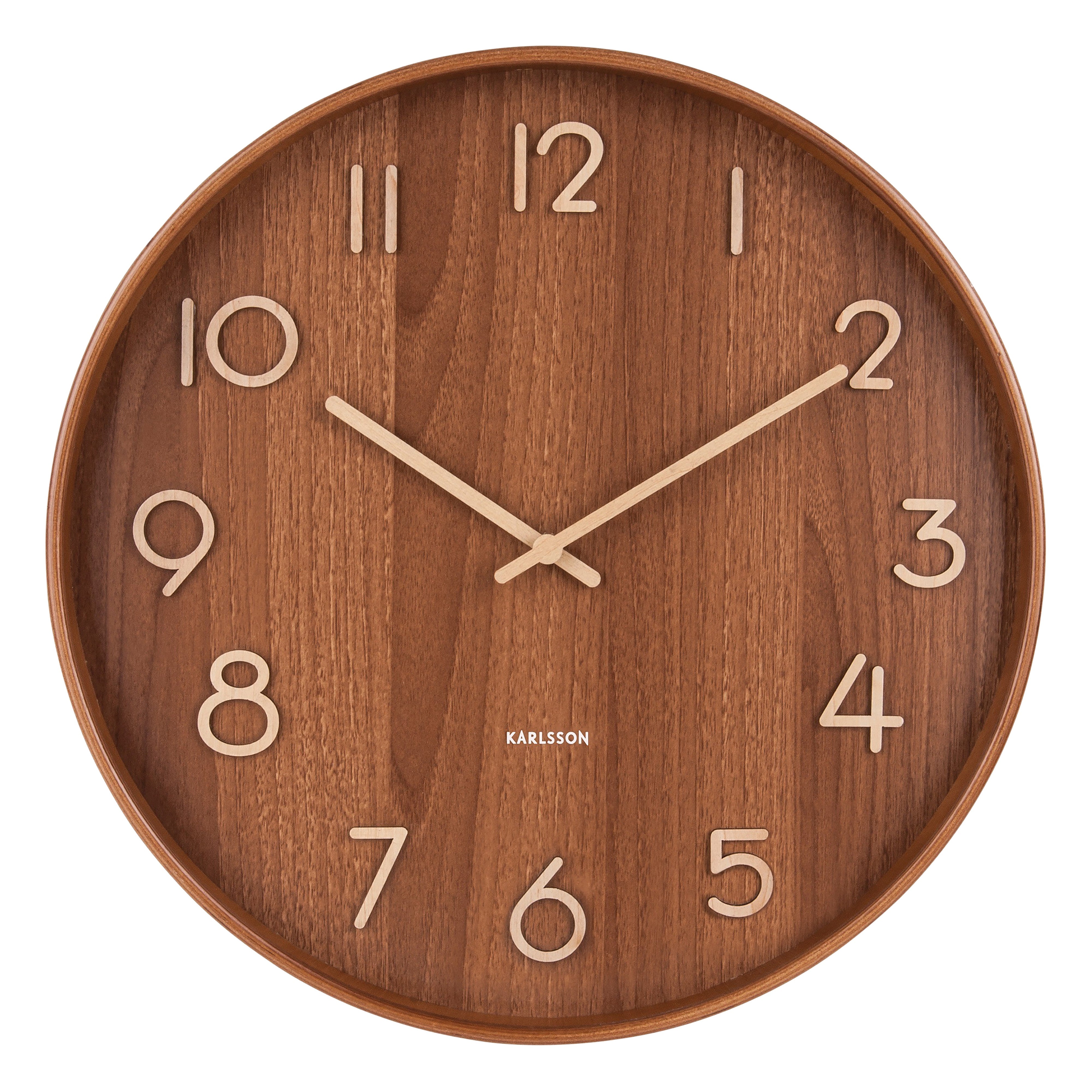 Karlsson Basswood Wall Clock Brown