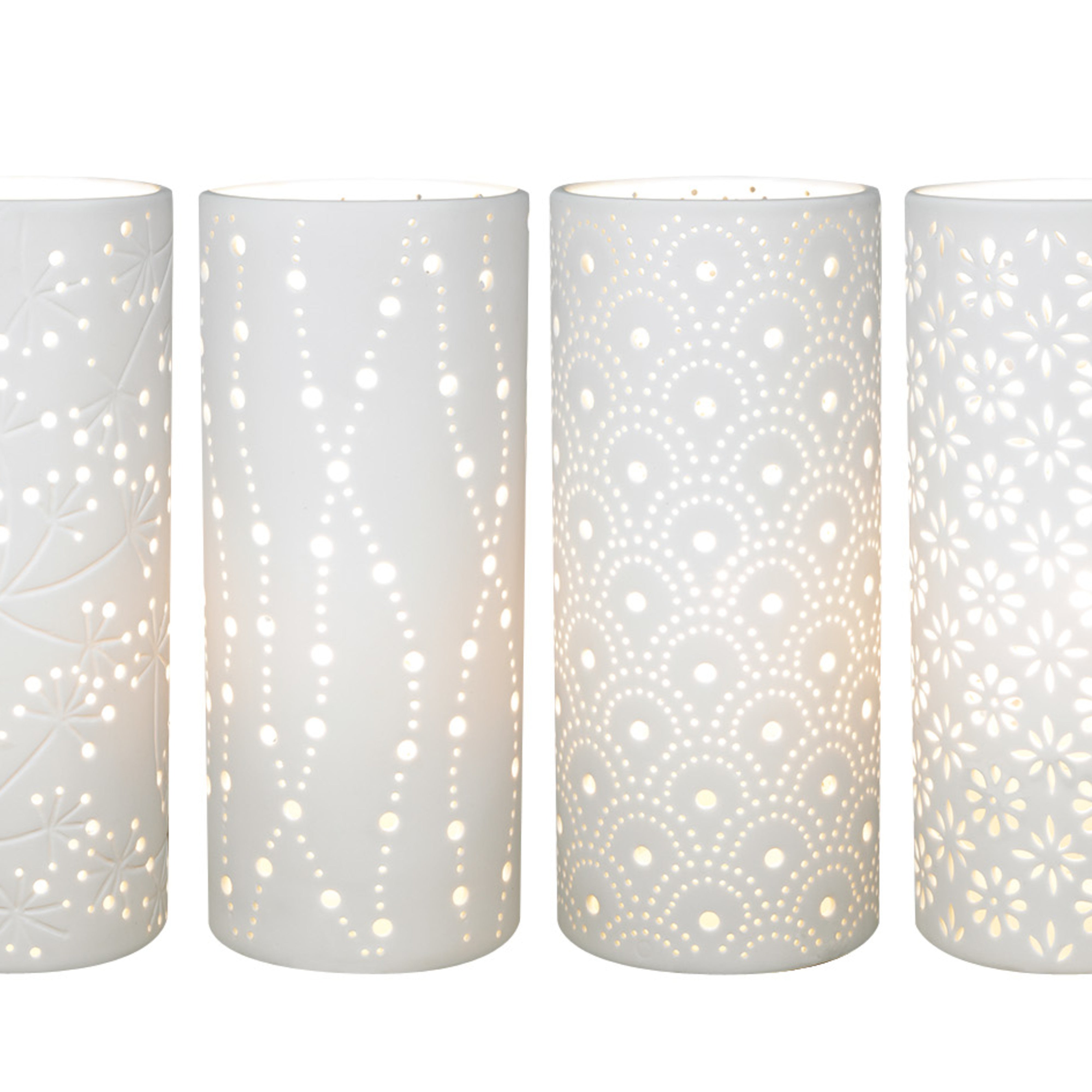 Amalfi Samara Porcelain Lamp 4 Piece Set/4 Assorted
