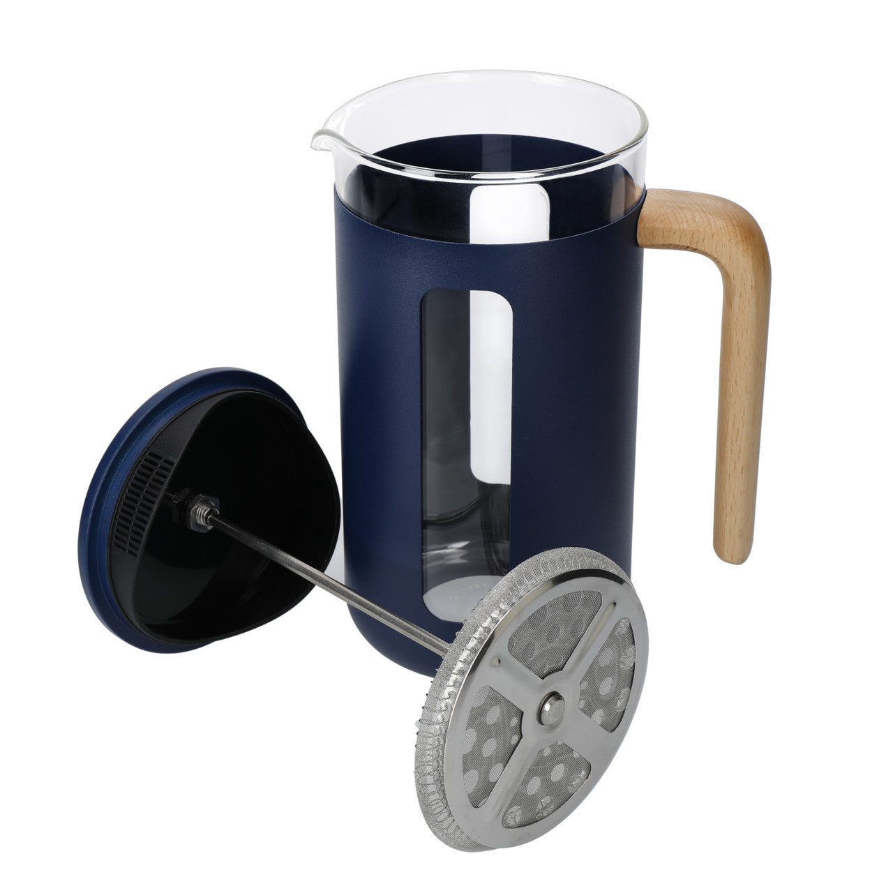 La Cafetière Pisa Stainless Steel Cafetière 8 Cup / 1L (Navy)