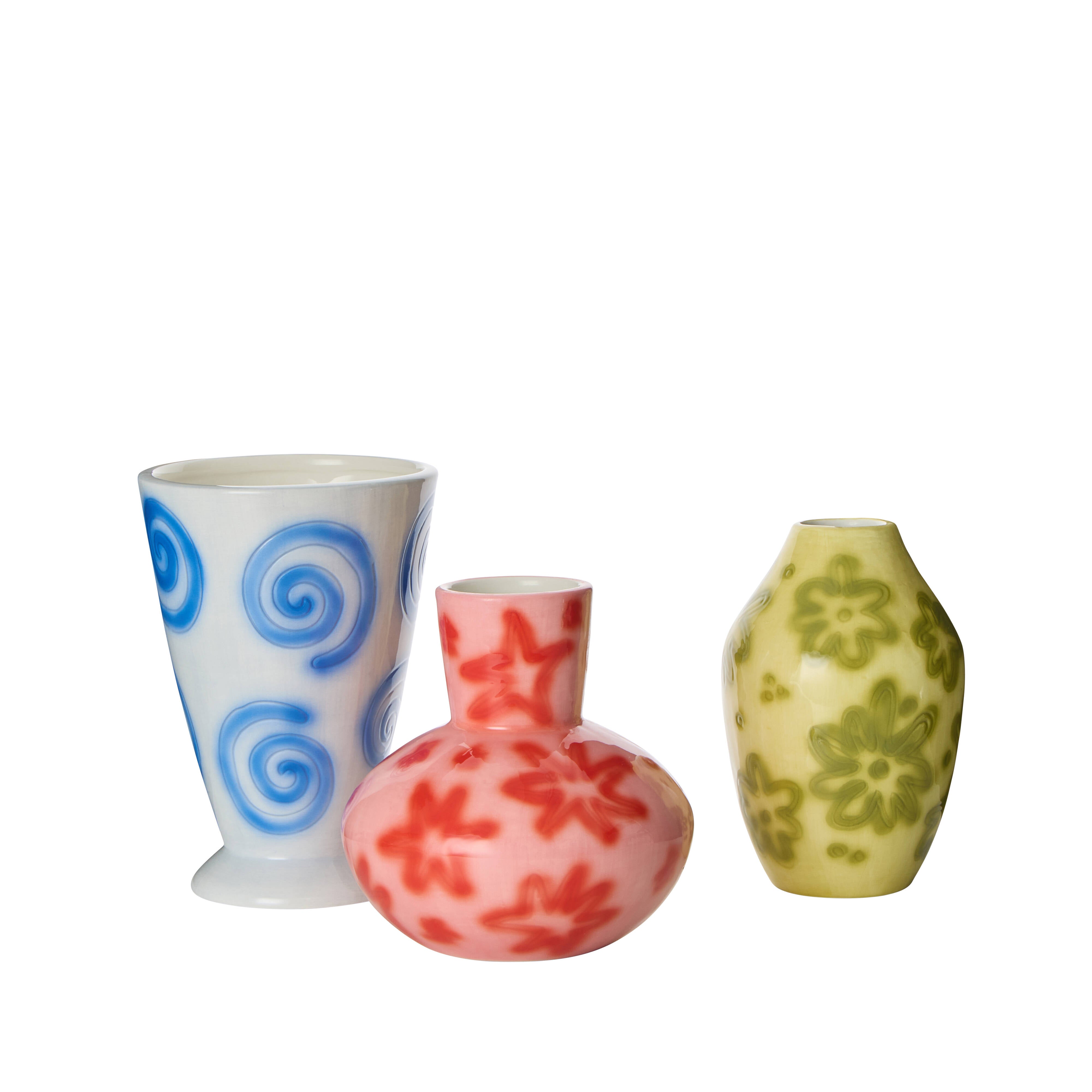 Emporium Haze Vase Collection Pink & Red