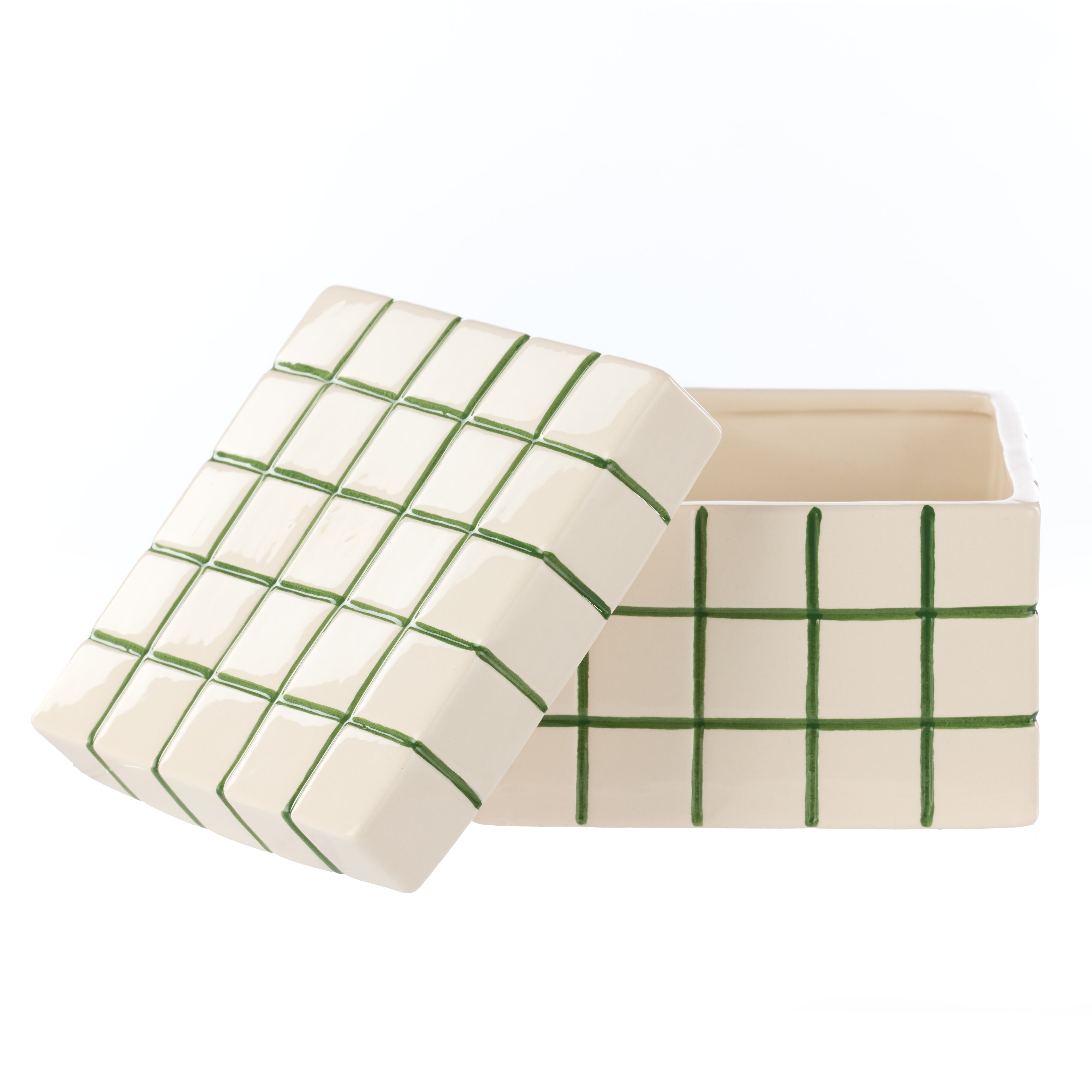 Emporium Lulu Collection Check Box Green