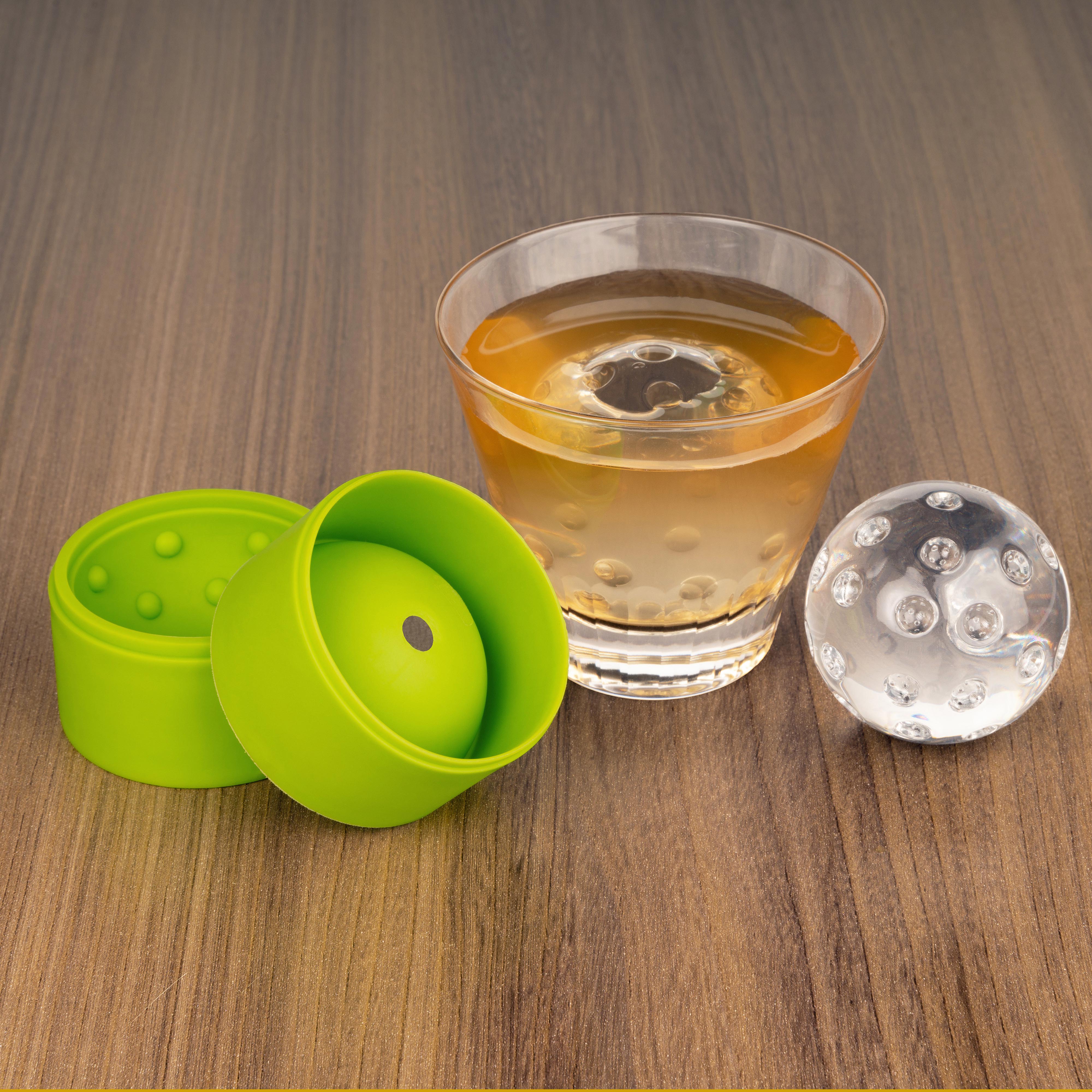 Kikkerland Pickleball Ice Ball Moulds 2 Piece Set Green