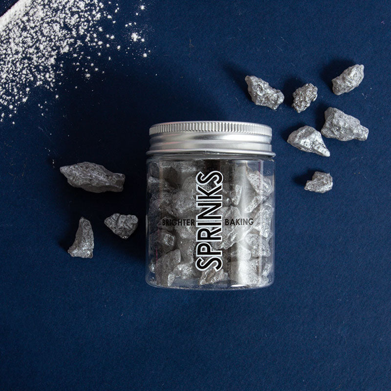 Sprinks Large Rock Sugar Sprinkles Silver 75g