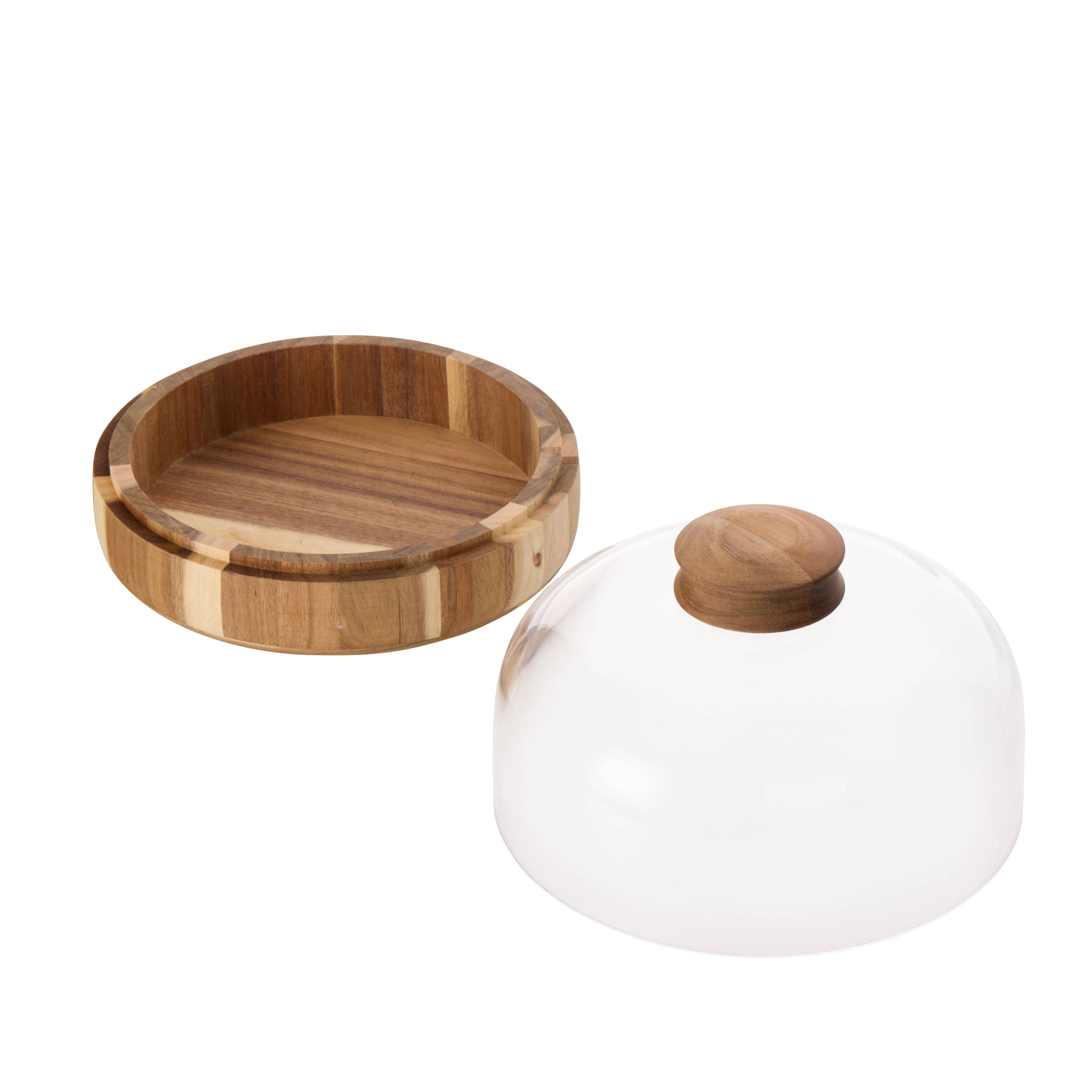 Davis & Waddell Theo Cheese Platter with Cloche Acacia