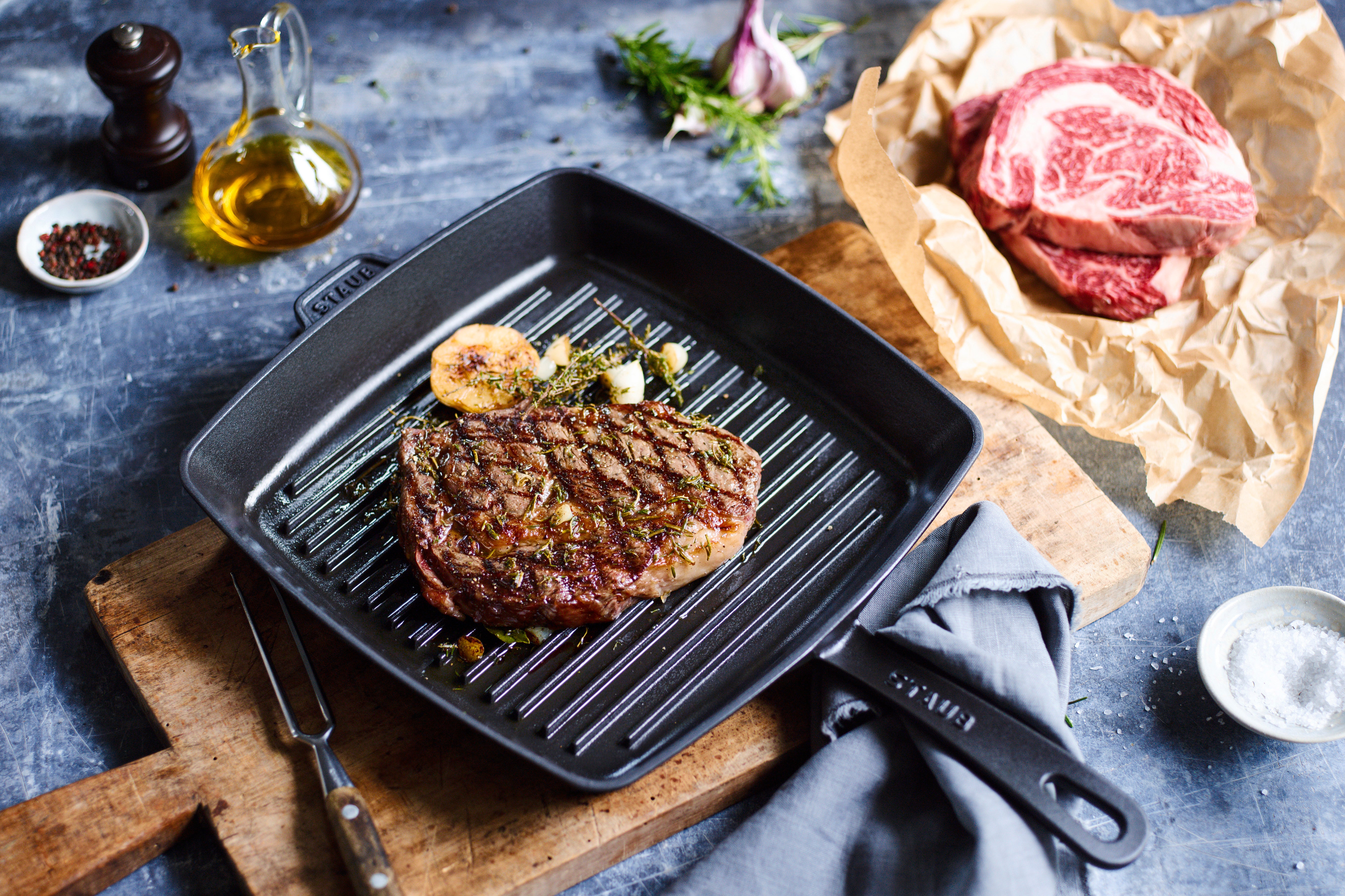 Staub American Square Grill - 26cm Black