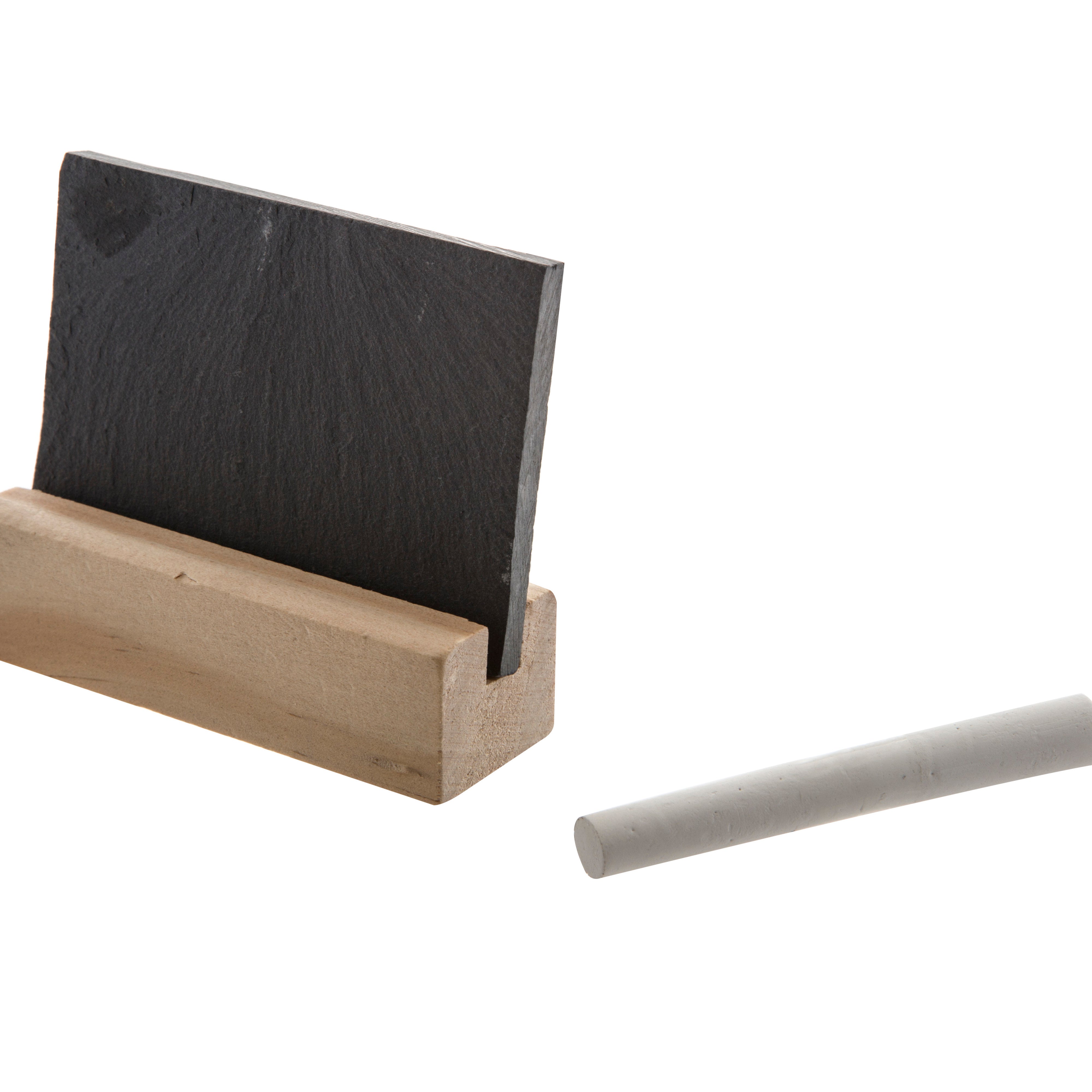 Davis & Waddell Slate and Wood Name Card 7 Piece Set Multi-Coloured