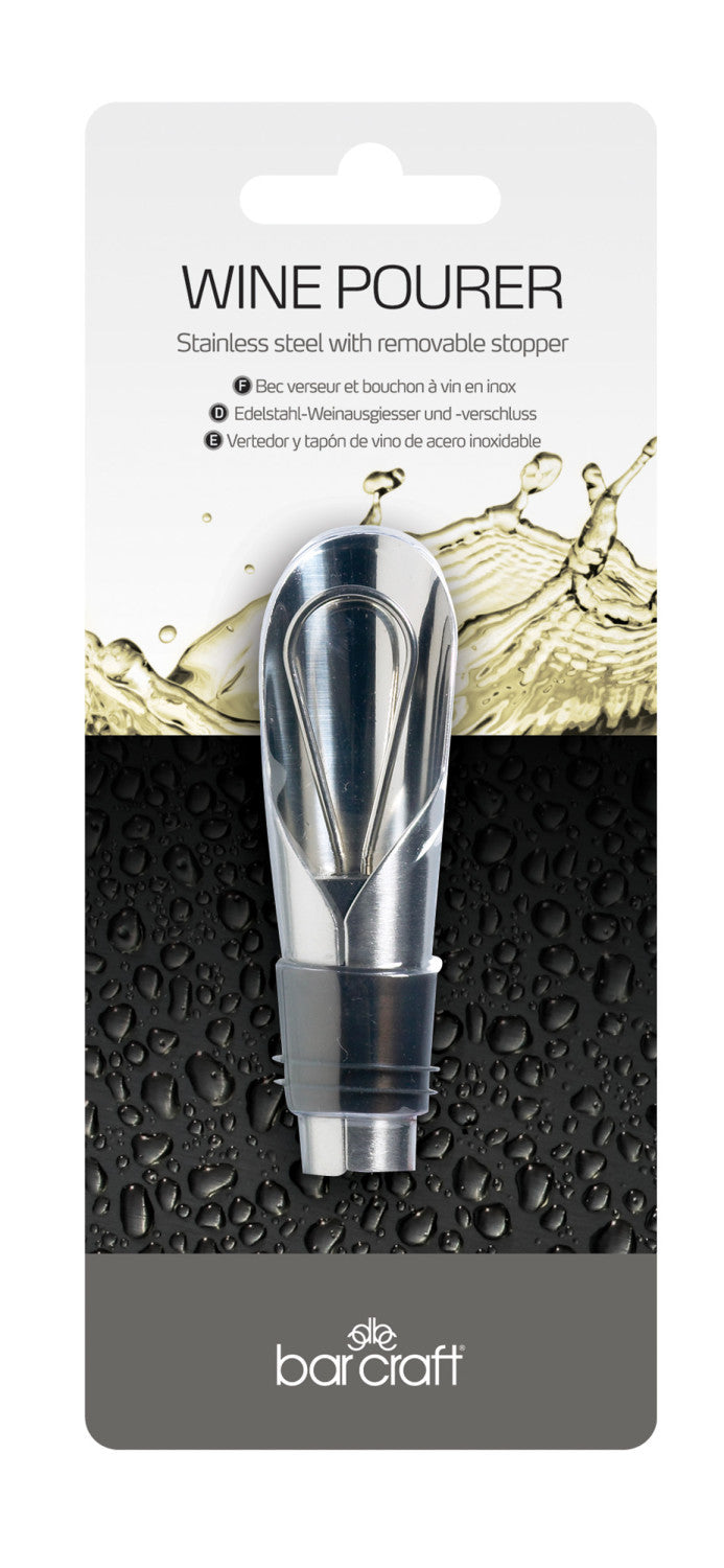 BarCraft Stainless Steel Wine Pourer & Stopper
