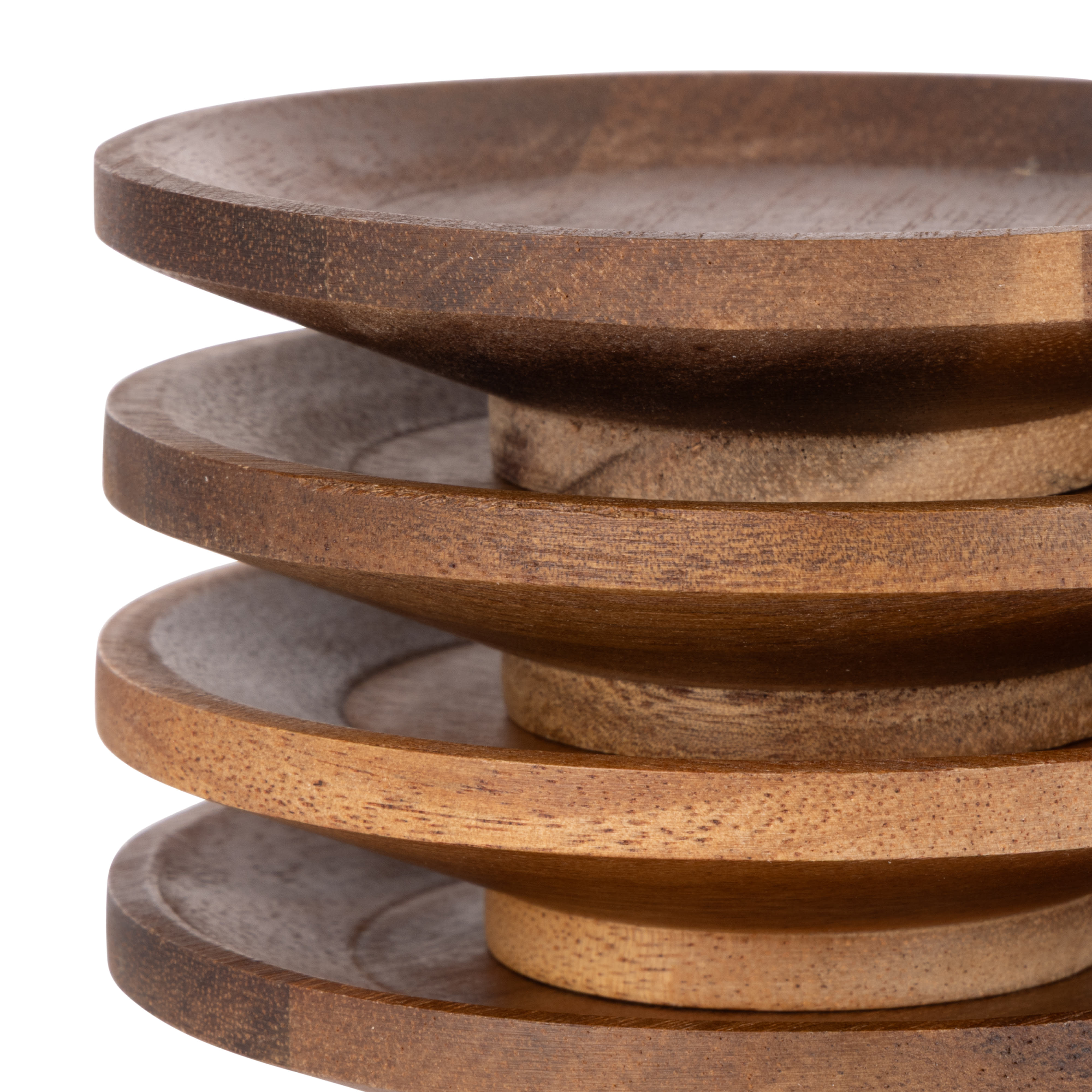 Davis & Waddell Cantina Mini Serving Plates 4 Piece Set Acacia Wood