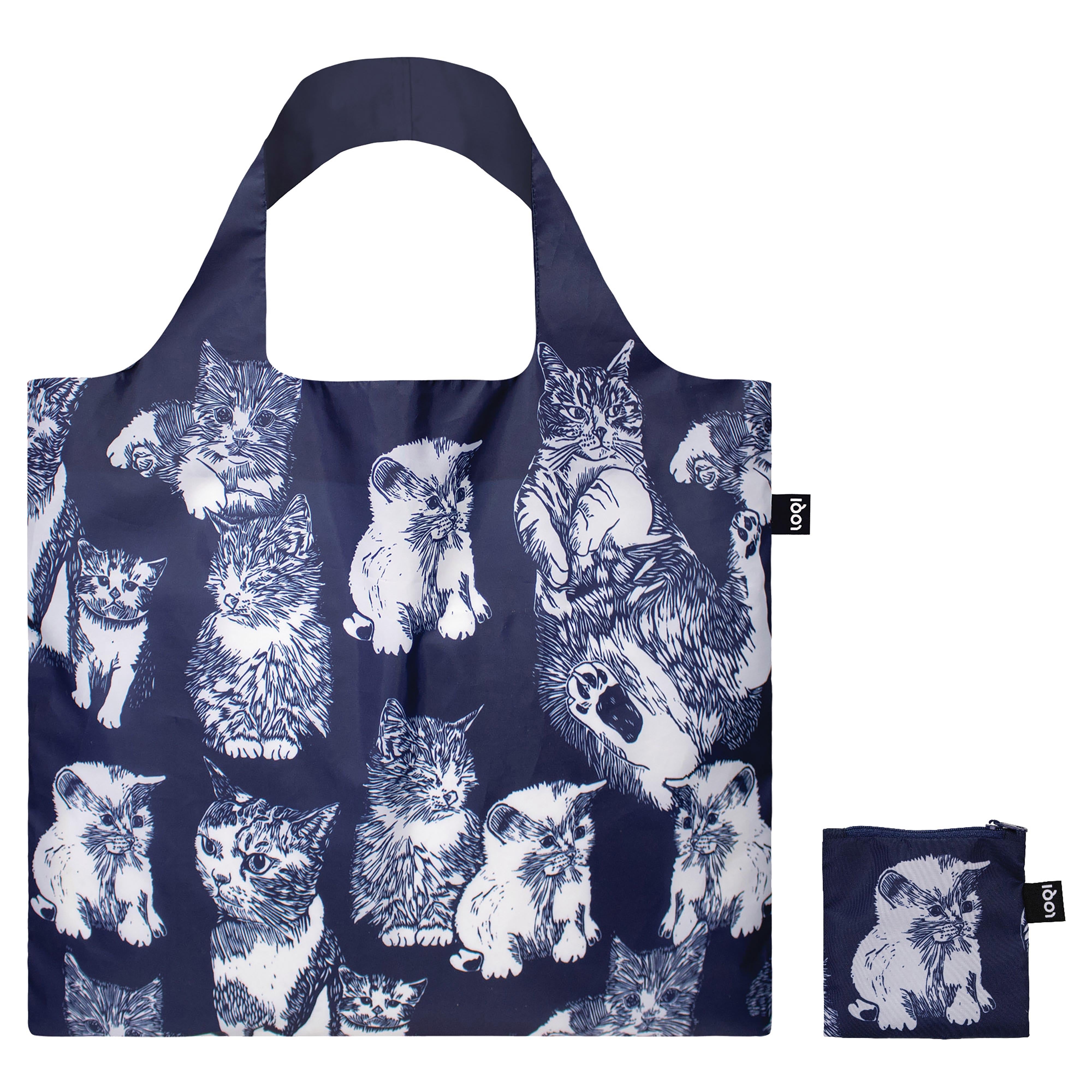 LOQI Red Poppy Bee Cats Tote Bag