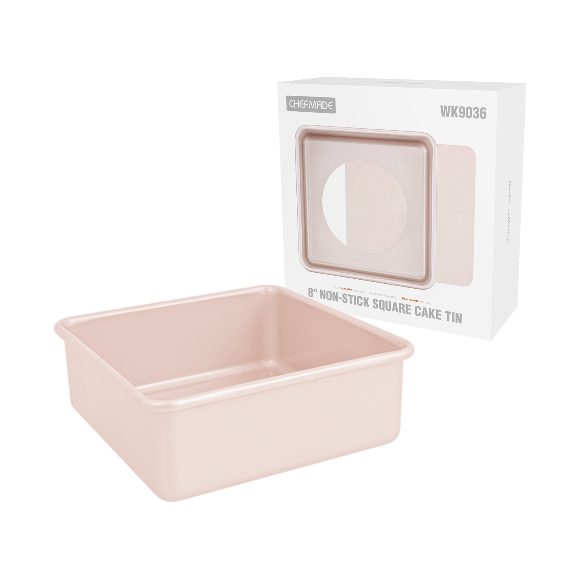 CHEFMADE Square Cake Pan with Loose Base 22cm (WK9036)