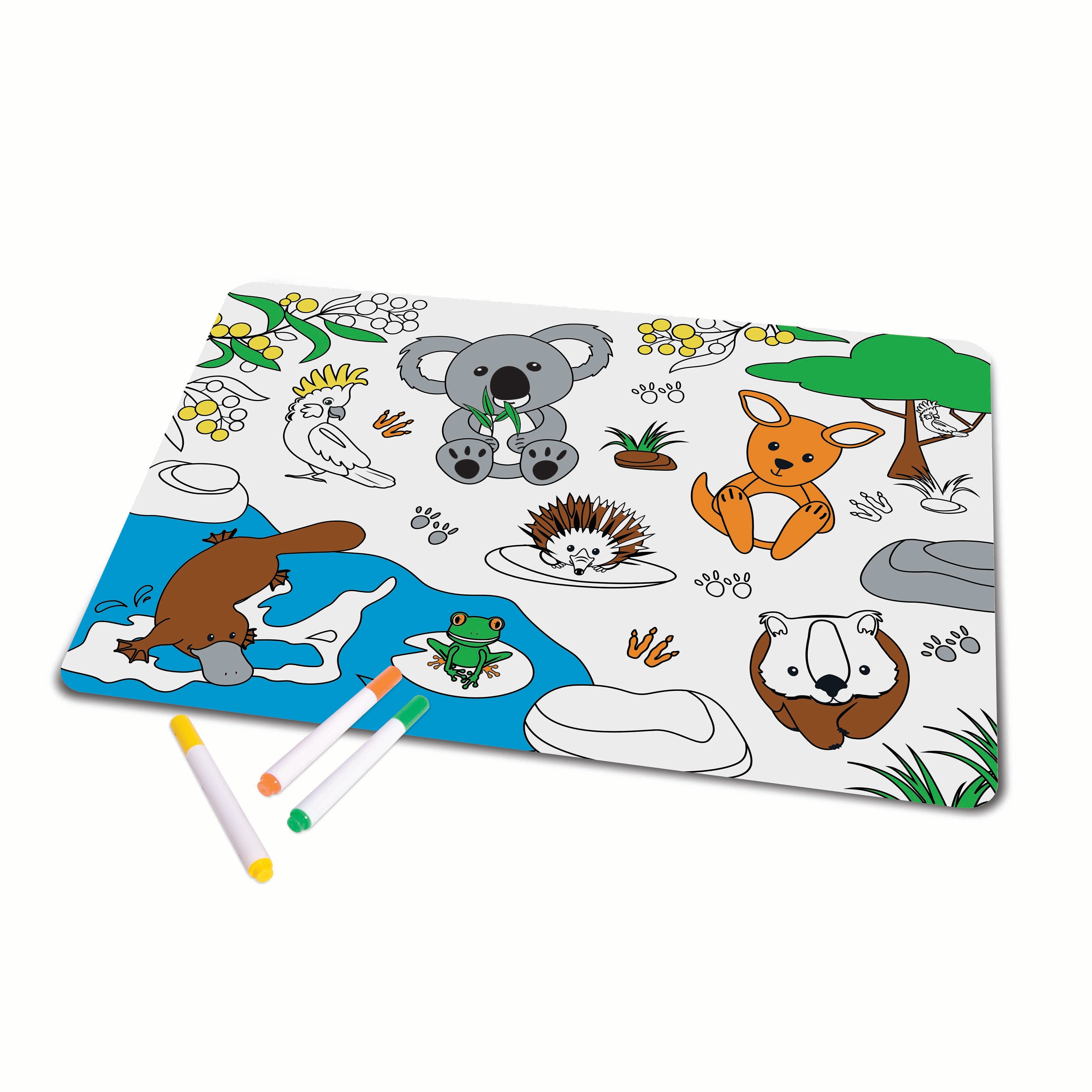 The Australian Collection Colour in Placemat Aussie Animals