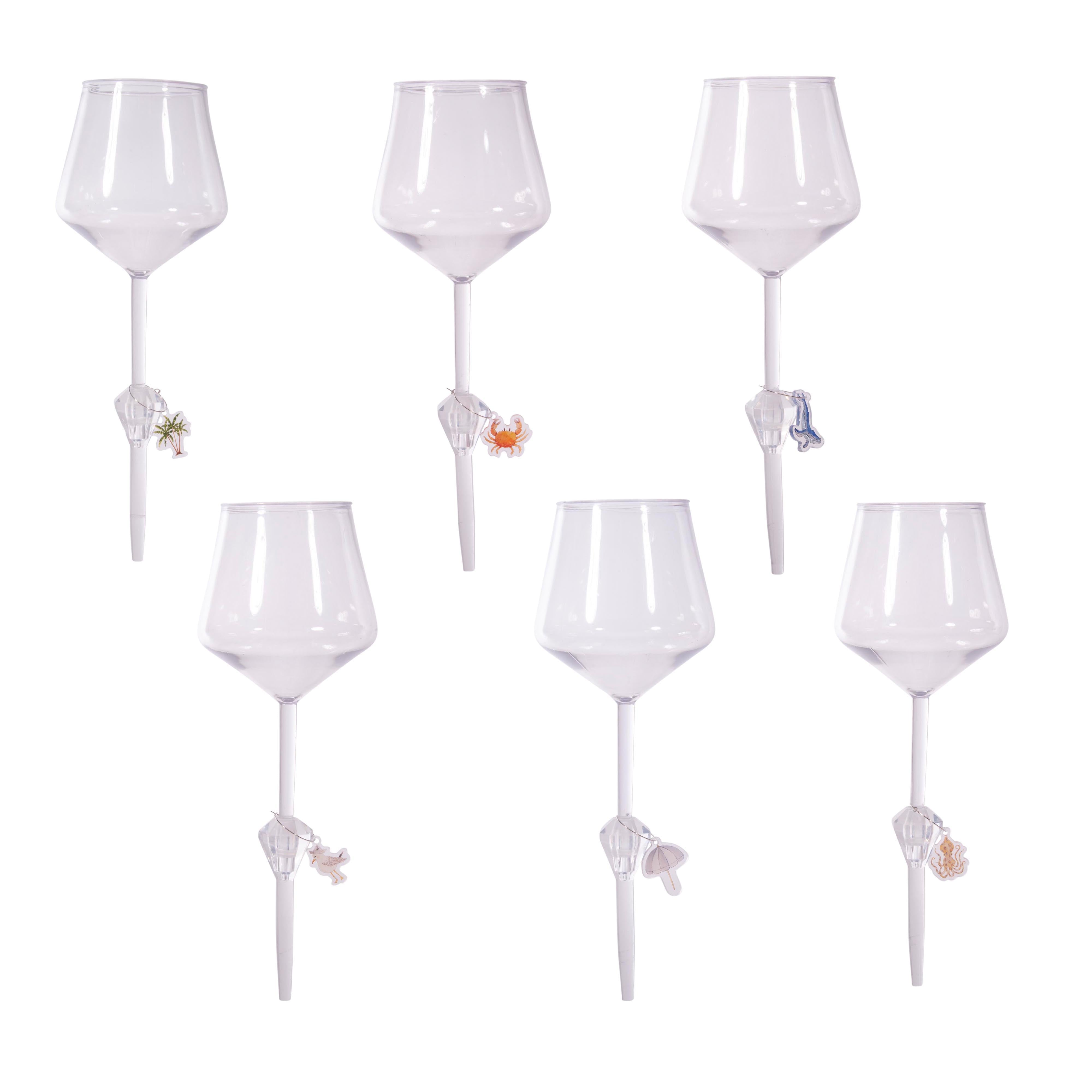 Australian Collection Floating Wine Glass with Charm Sylvia Harvey Walker Assorted