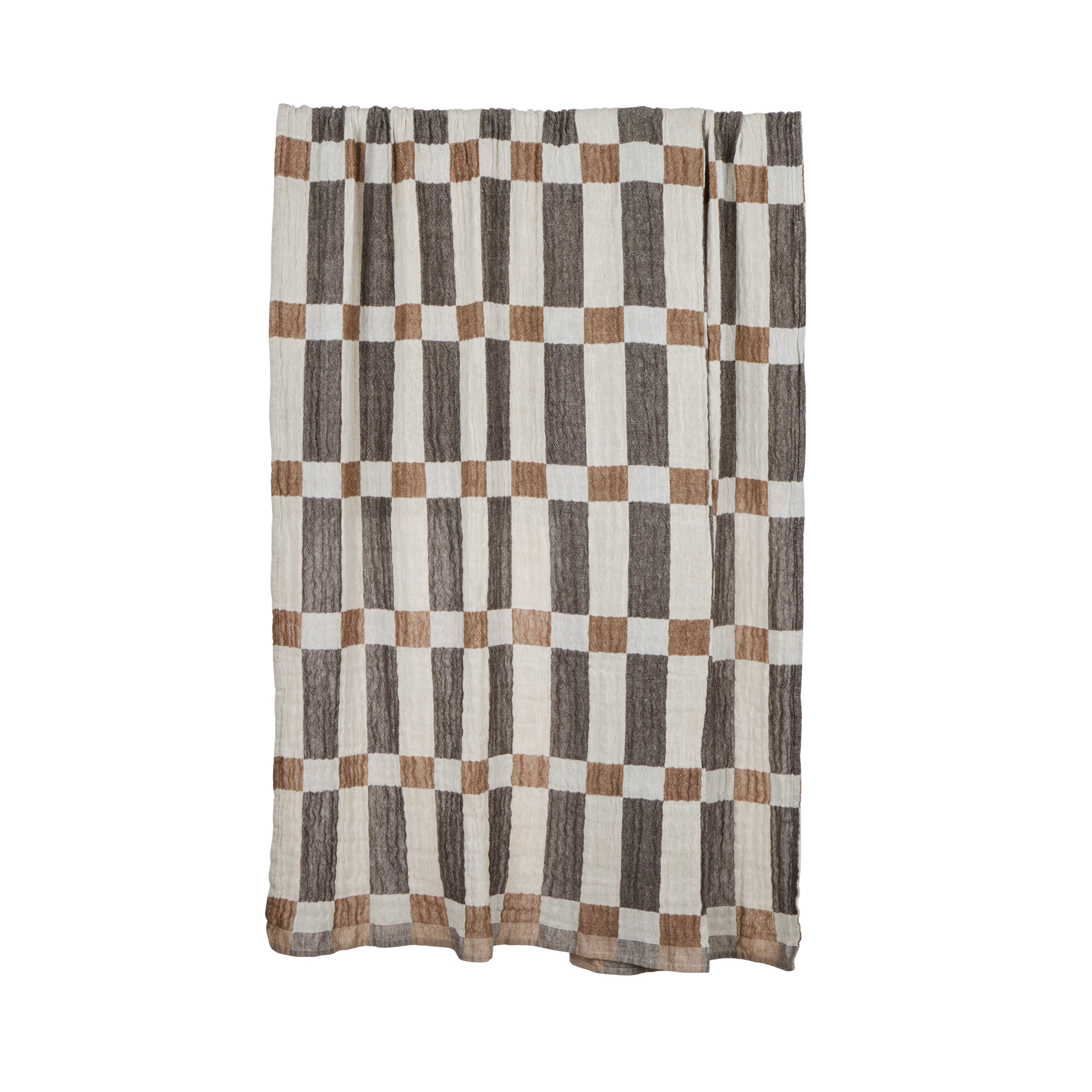 Academy Arlow Muslin Throw Rust Multi-Coloured