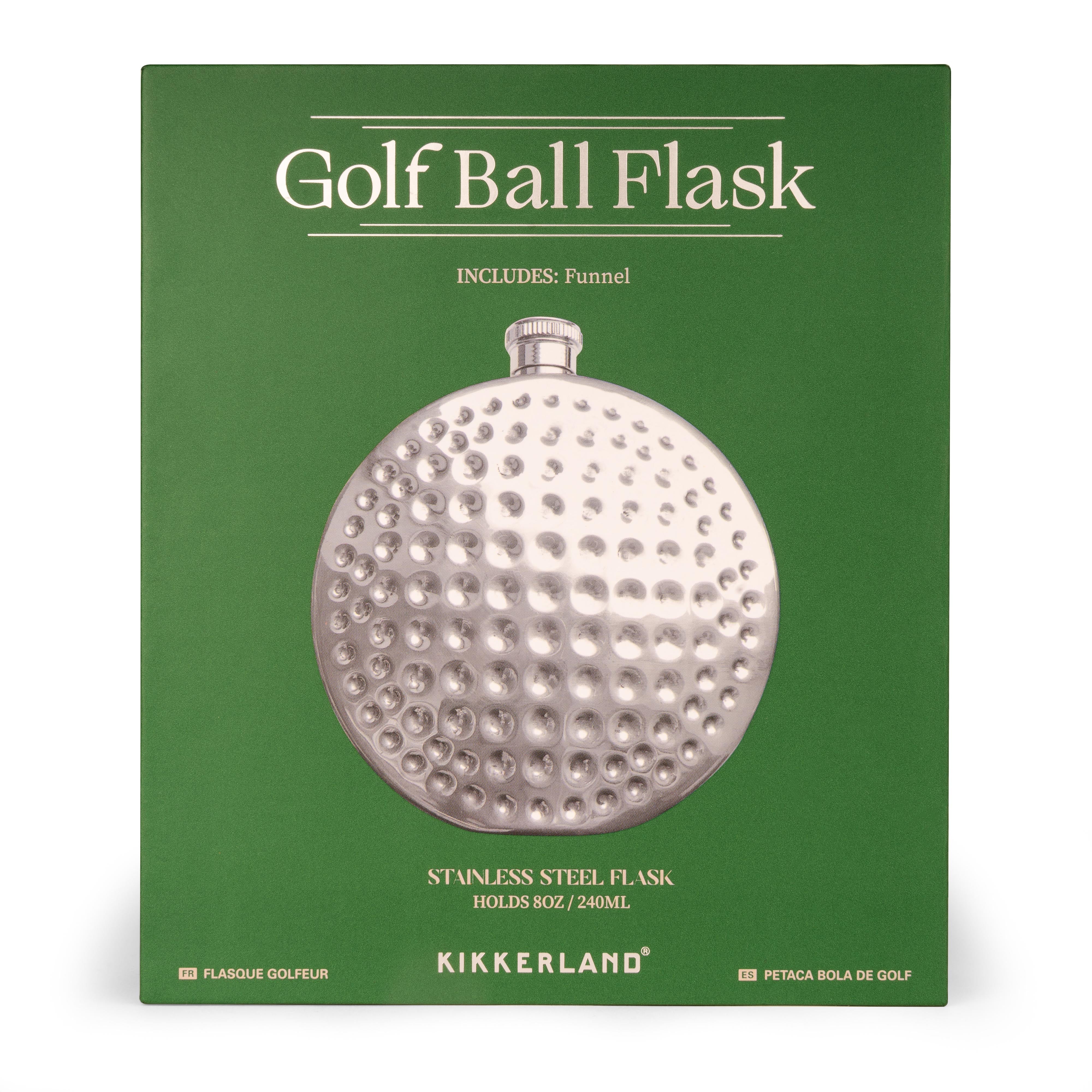 Kikkerland Golf Ball Flask Silver