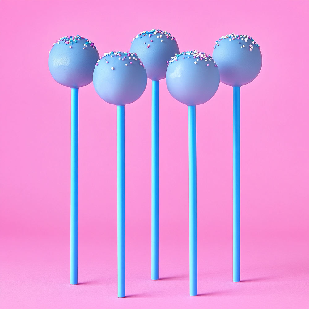 Bake Group Blue Plastic Lollipop Sticks 15cm 25 Pack