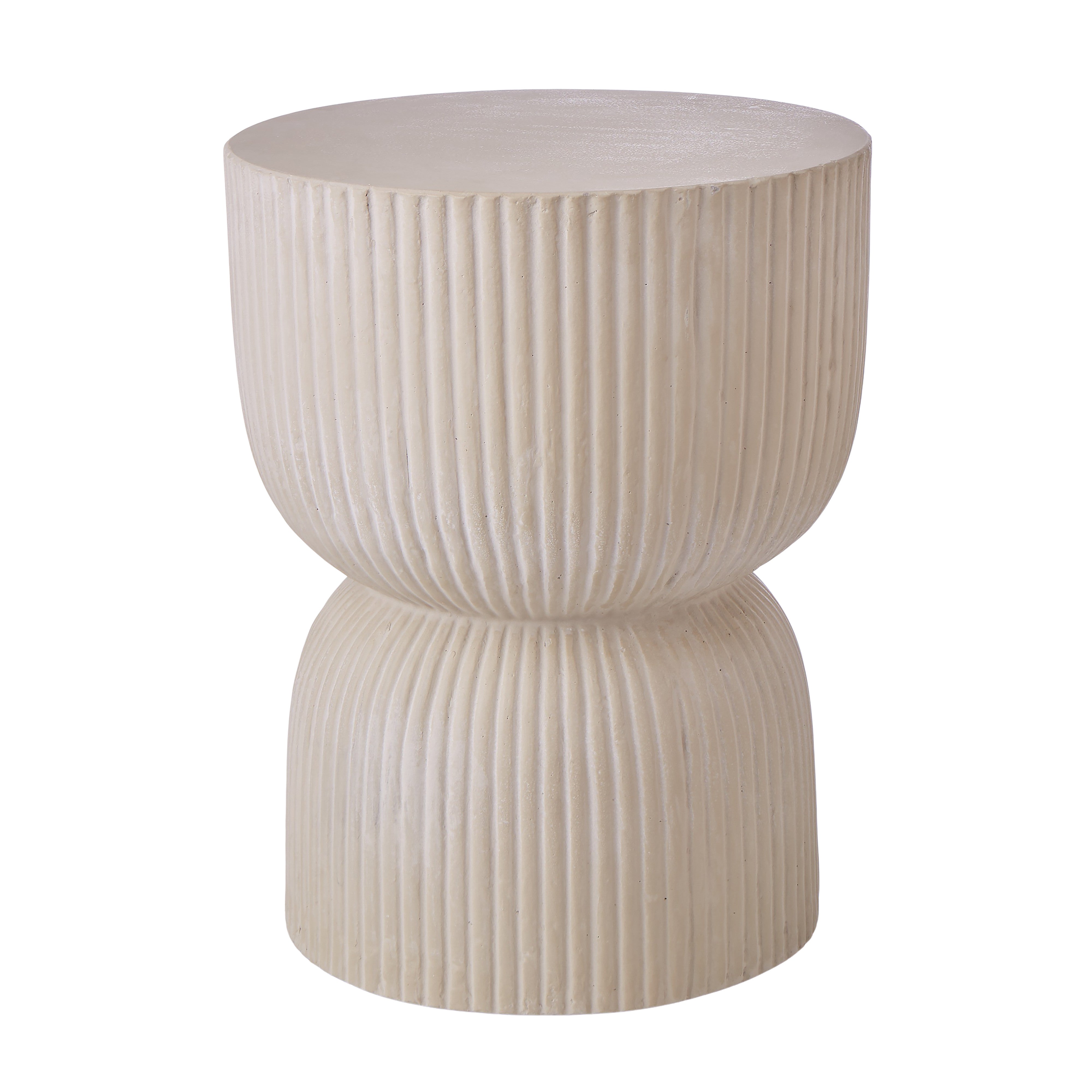 Amalfi Etta Side Table/Stool Cream Wash