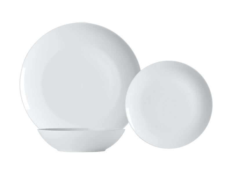 Maxwell & Williams Cashmere Resort Coupe Dinner Set White 12 Piece