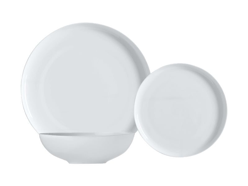 Maxwell & Williams Cashmere Mansion High Rim Dinner Set White 18 Piece