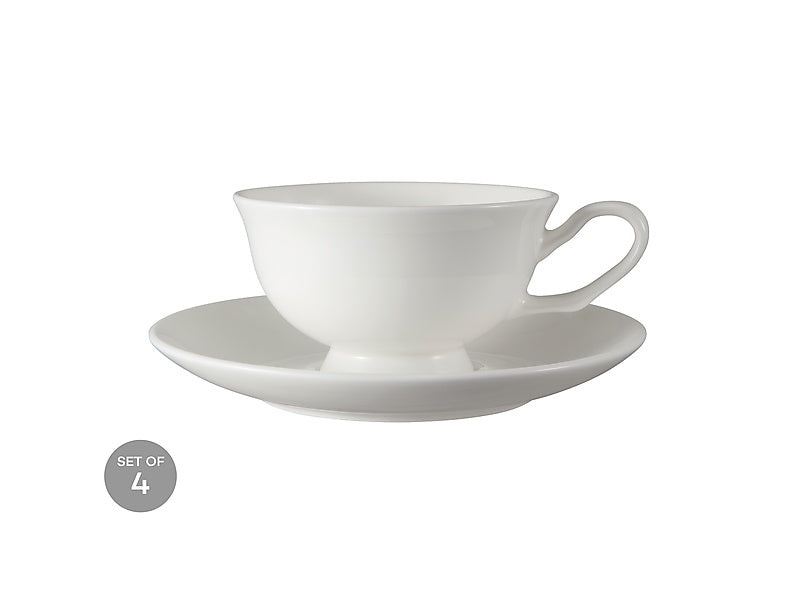 Maxwell & Williams Cashmere Footed Demi Cup & Saucer White 90ml