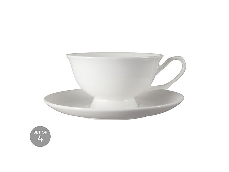 Maxwell & Williams Cashmere Footed Cup & Saucer White 200ml