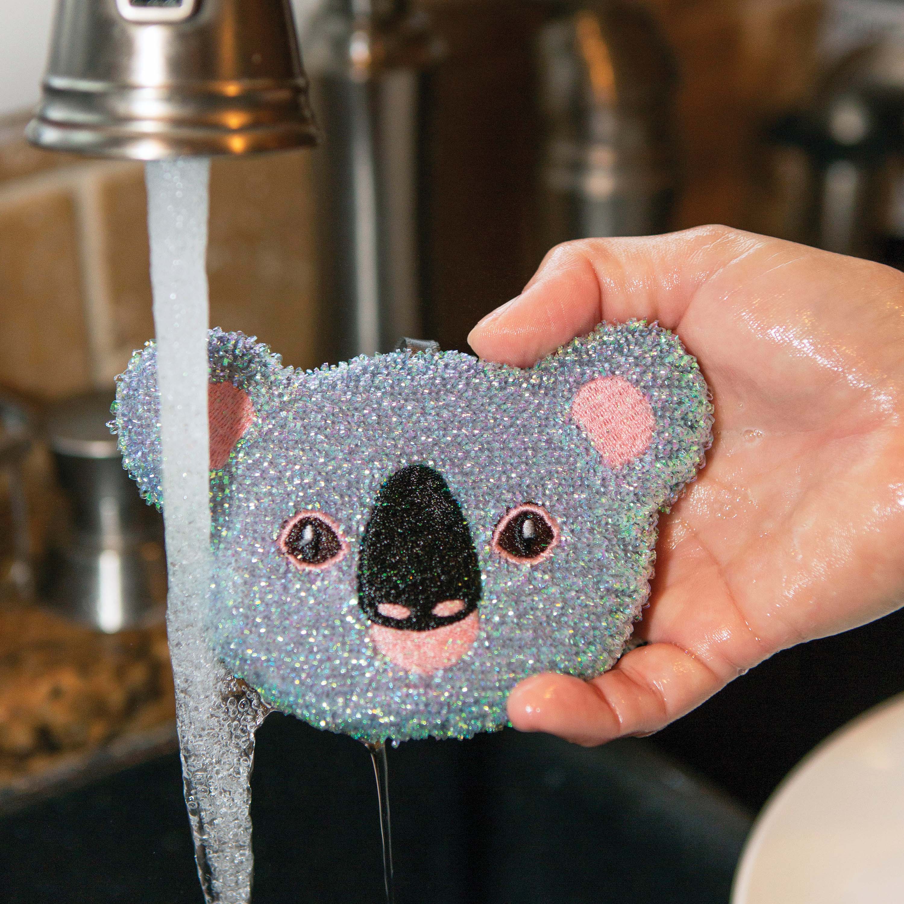 Kikkerland Koala Sponges 3 Piece Set Grey