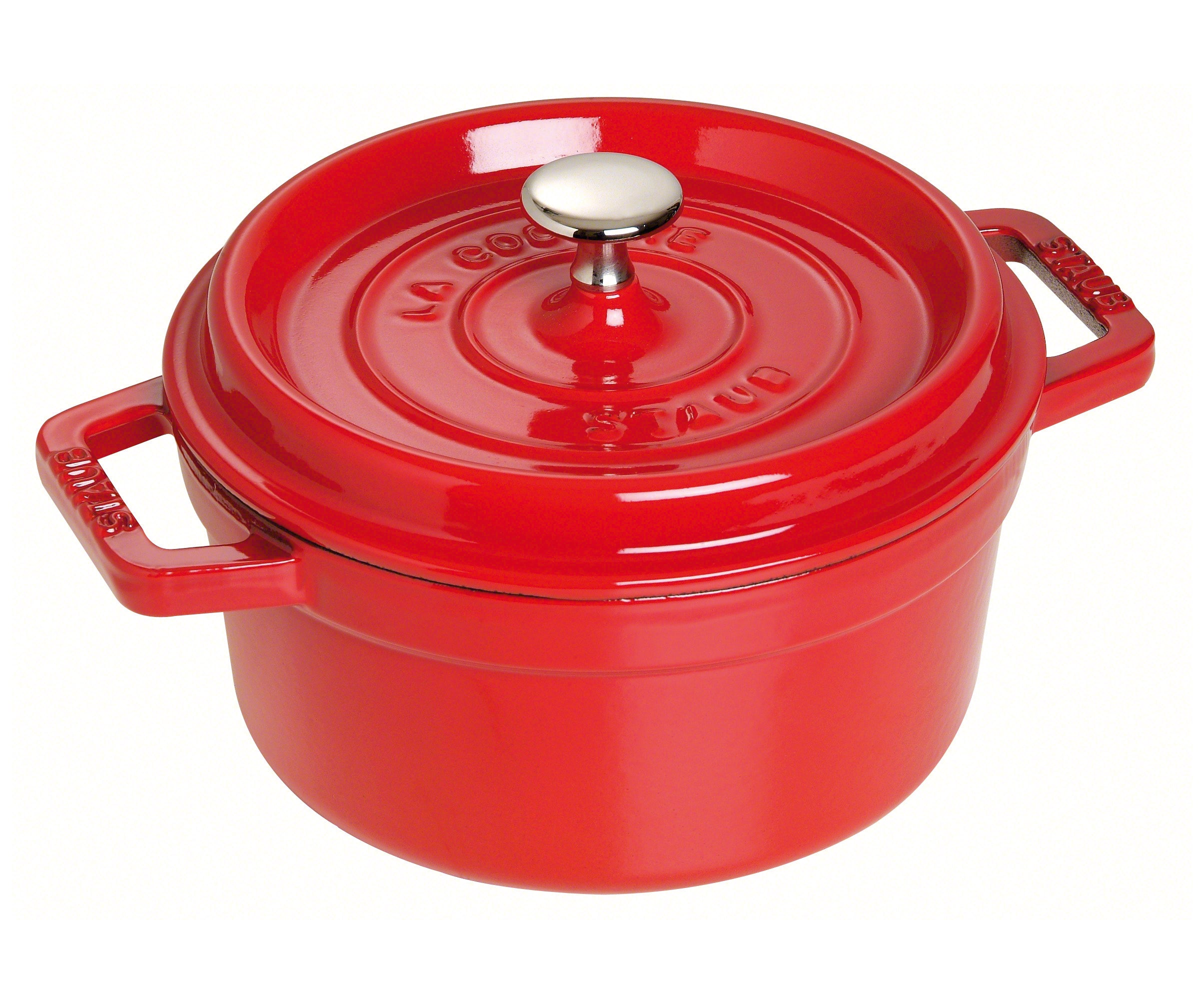 Staub Round Cocotte - 28cm Cherry Red