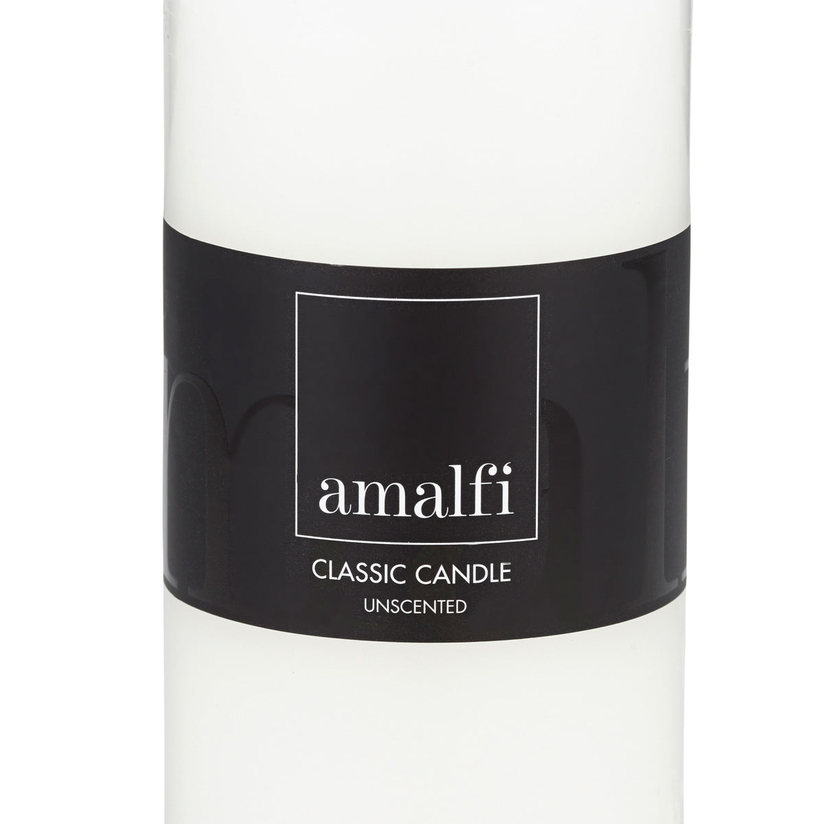 Amalfi Classic Unscented Pillar Candle White 7.5x7.5x15cm